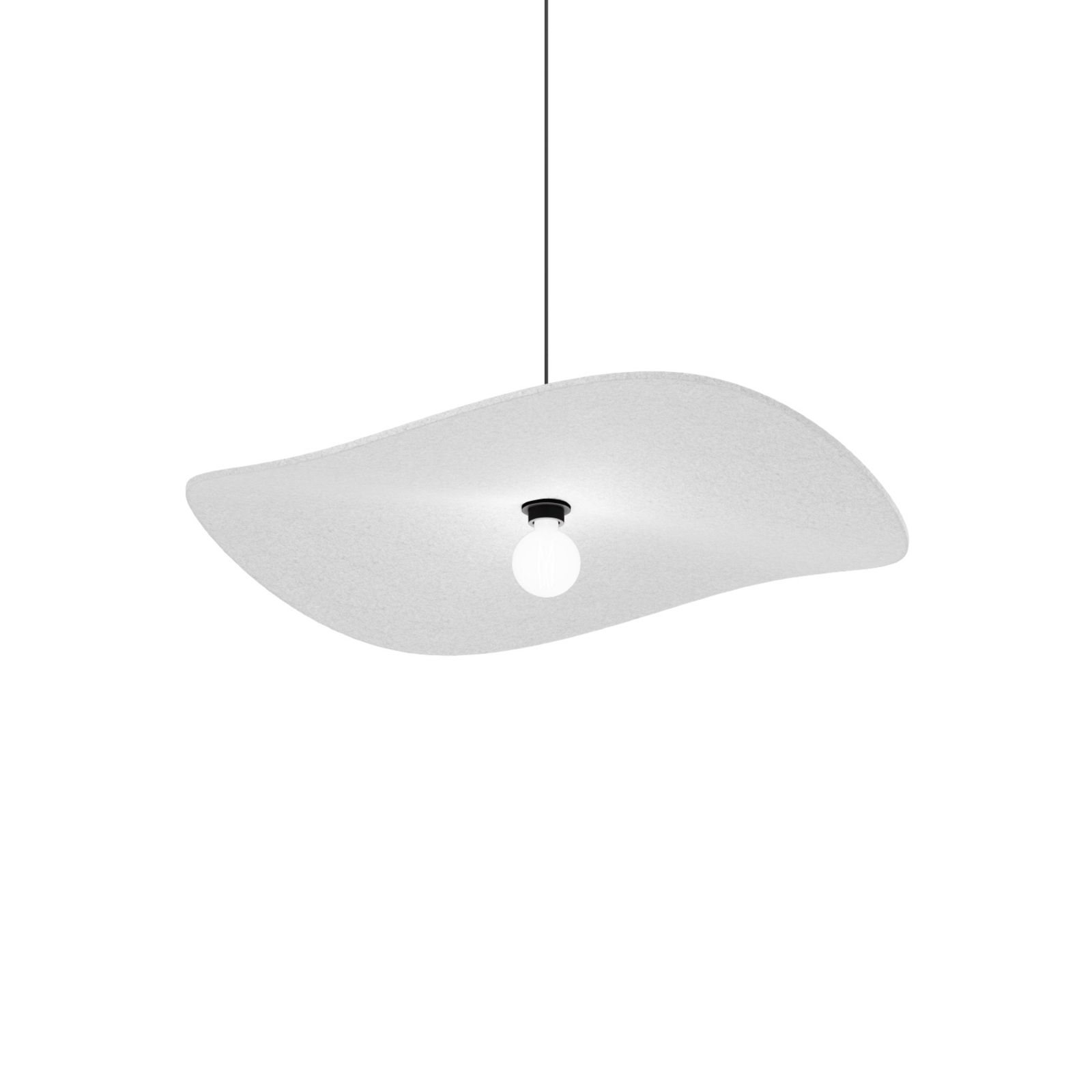 WEVER & DUCRÉ Candeeiro suspenso Wave Soft 3.0 Feltro cinzento mármore 100 cm