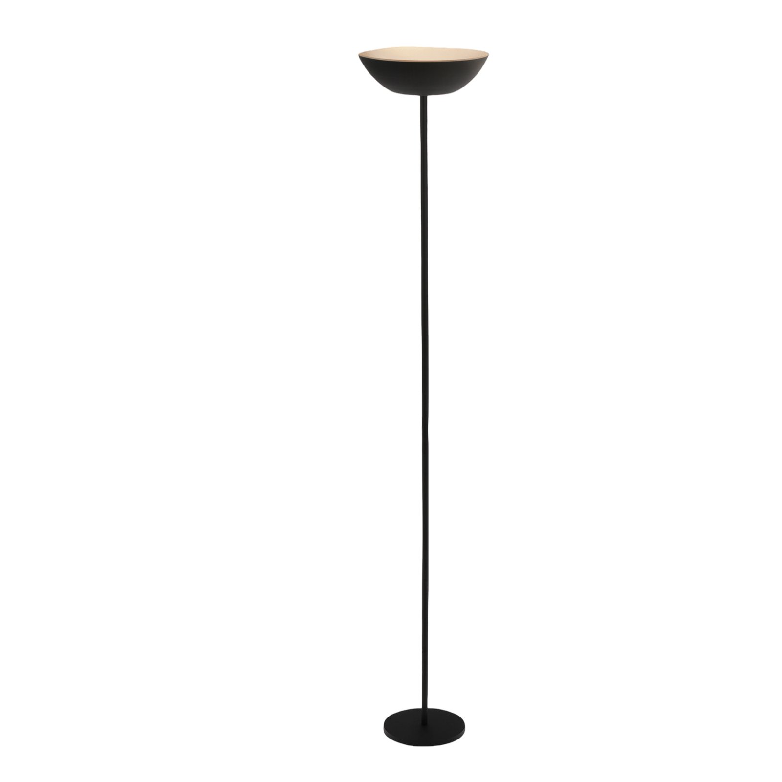 Estate LED floor lamp with rechargeable battery, black, touch dimmer, USB