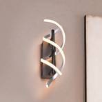 Sequence LED wall light, dimmable, CCT, aluminium