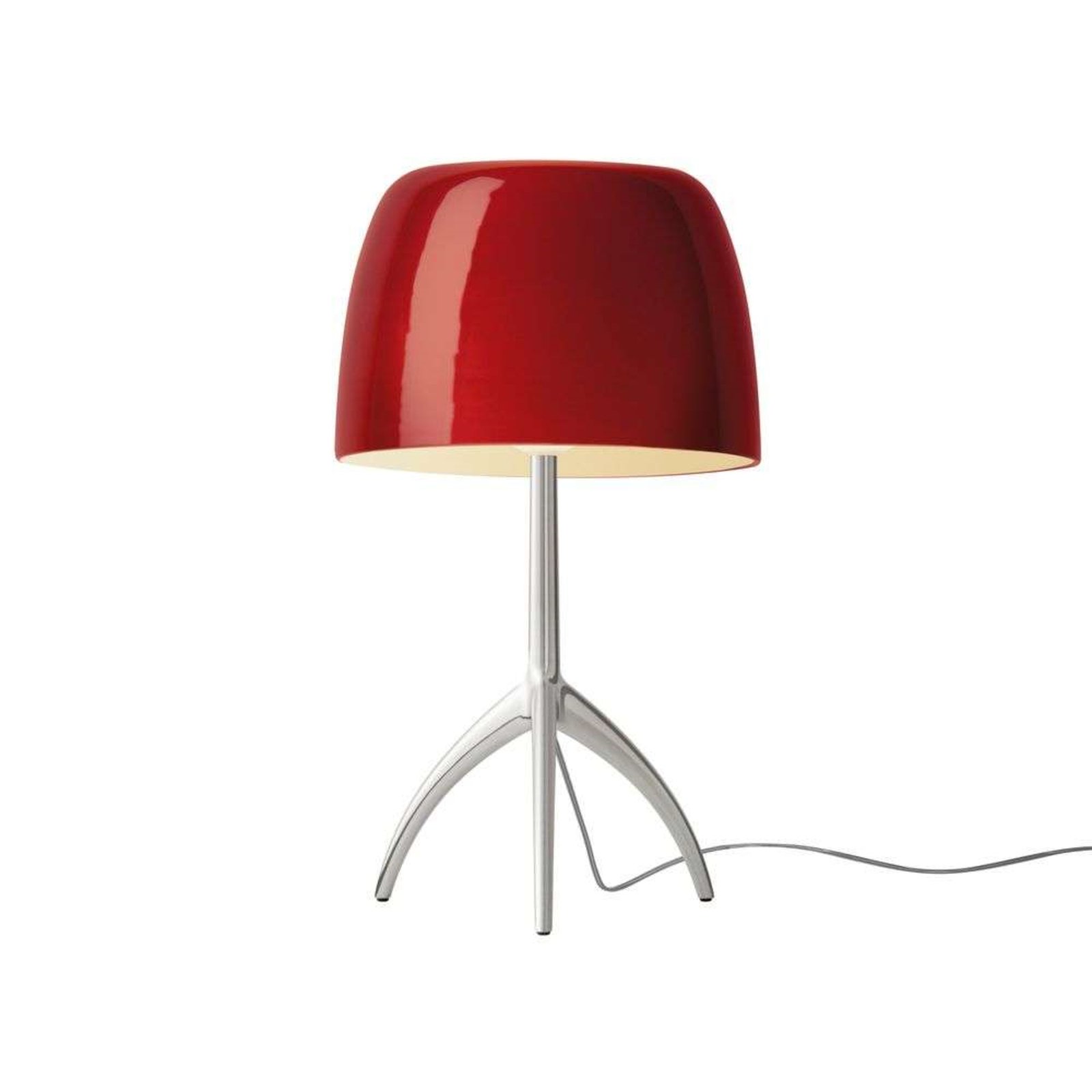 Lumiere Grande Lampada da Tavolo E27 Alu/Ciliegio Dimmerabile - Foscarini