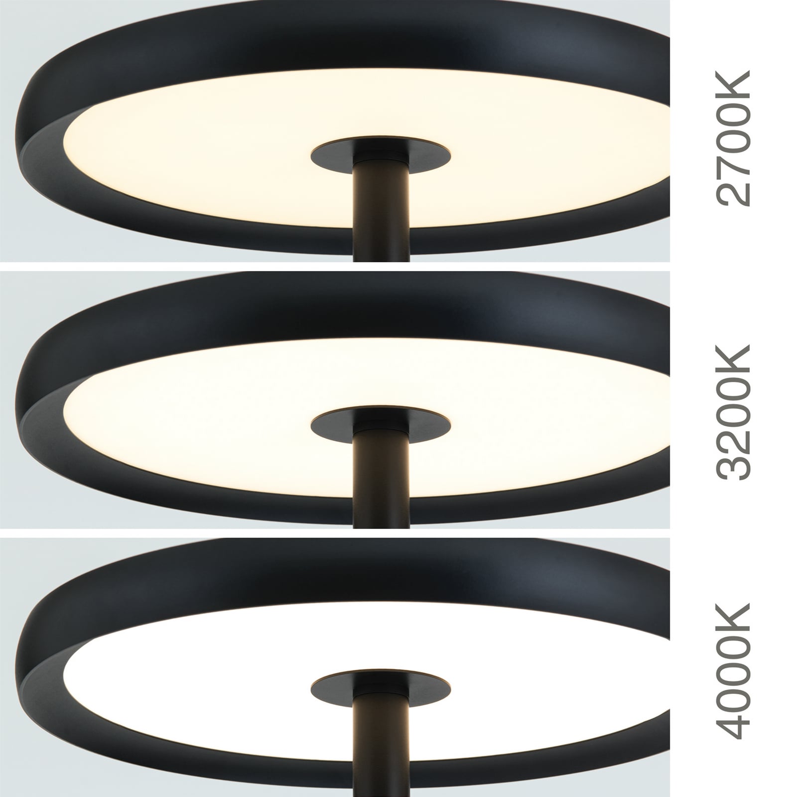 LED vloerlamp KANT, zwart, hoogte 185 cm, CCT, dim up/down