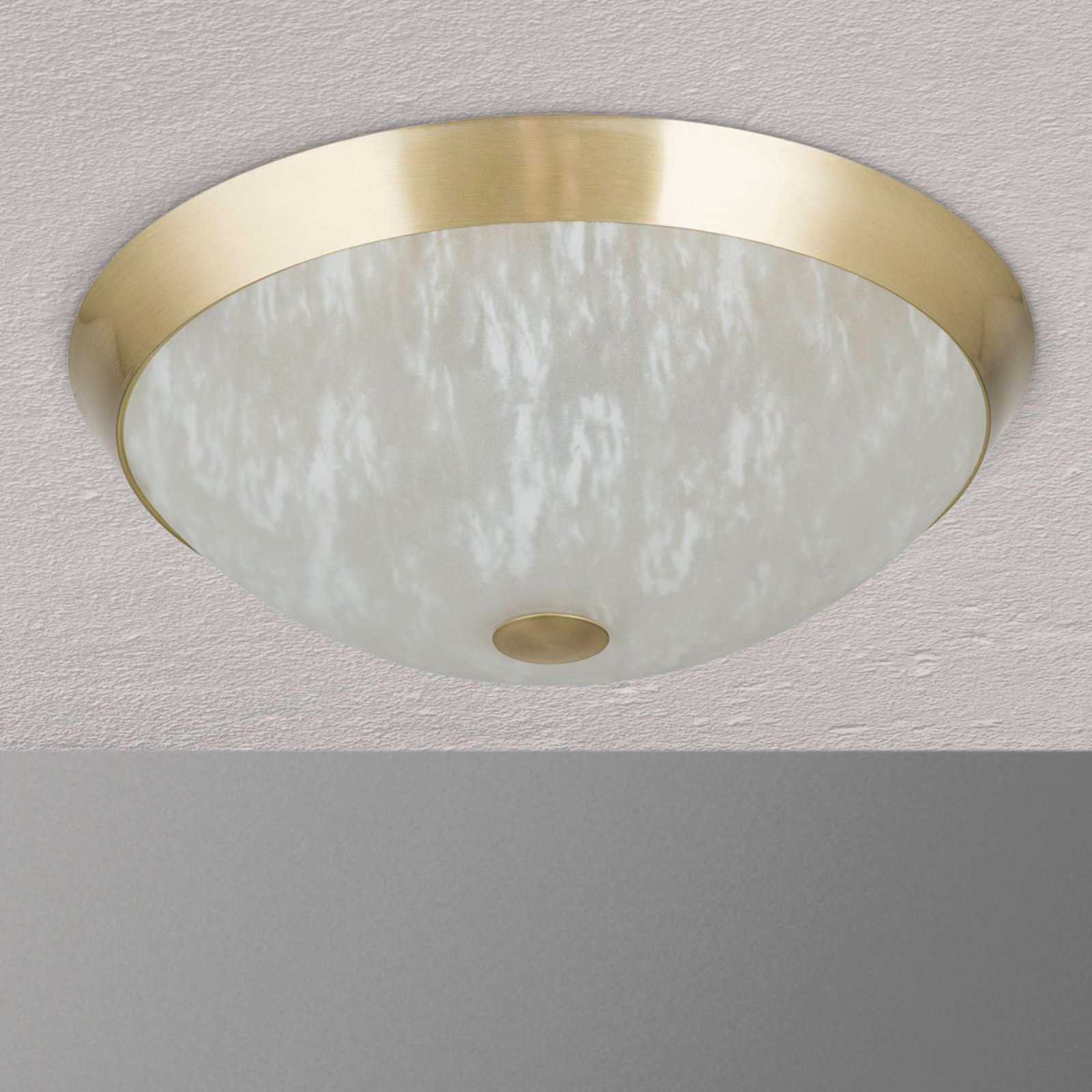 Klasična stropna svetilka Jaya s steklenim senčnikom, 42 cm