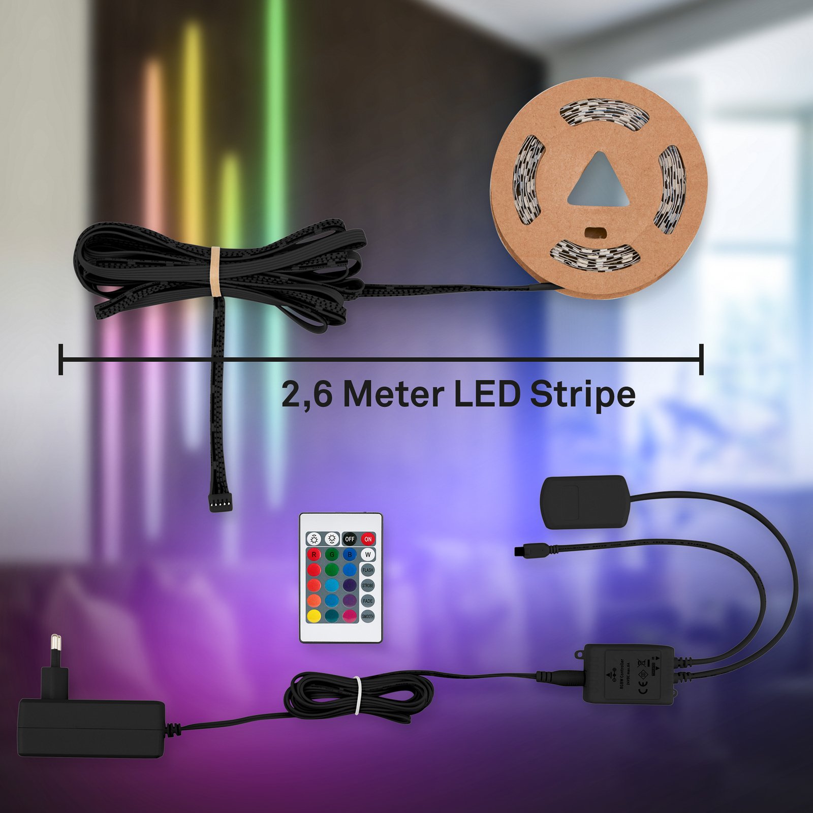 LED strip Pimp your panel, startersset, RGBW, lengte 2,6 m