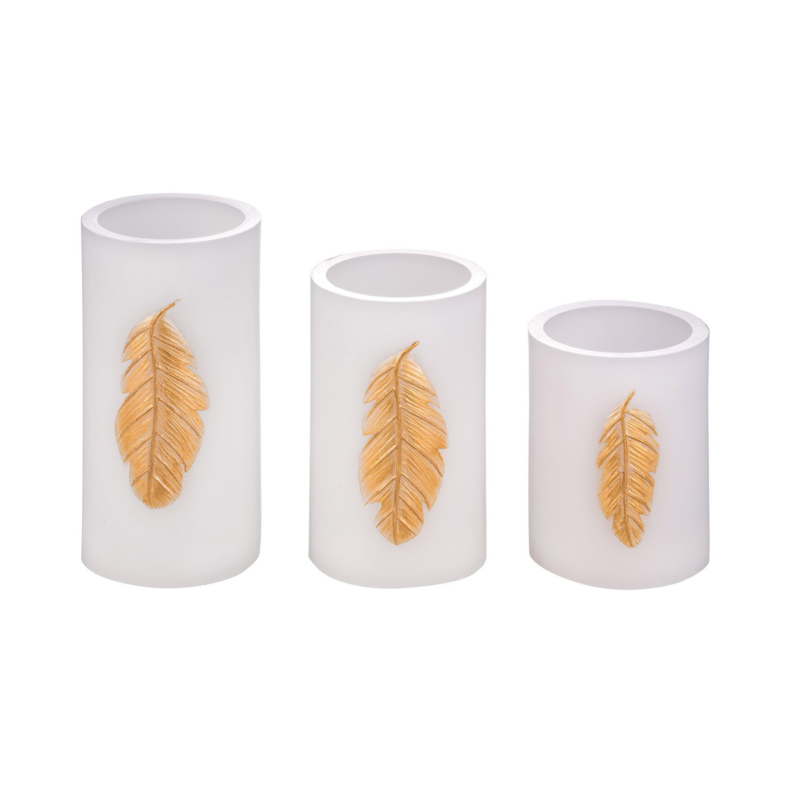 Pauleen Golden Feather Candle 3 bougies LED