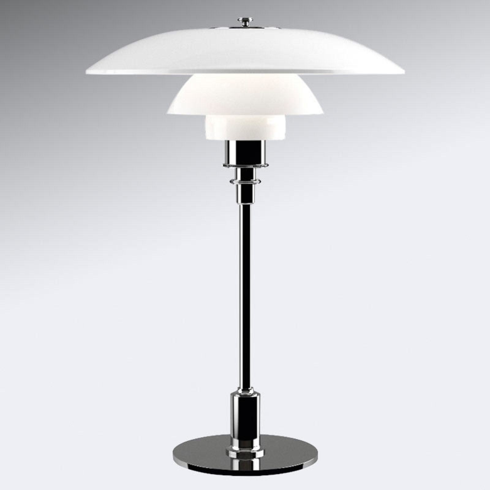 PH 3½-2½ Lámpara de Sobremesa High Lustre Chrome Plated - Louis Poulsen