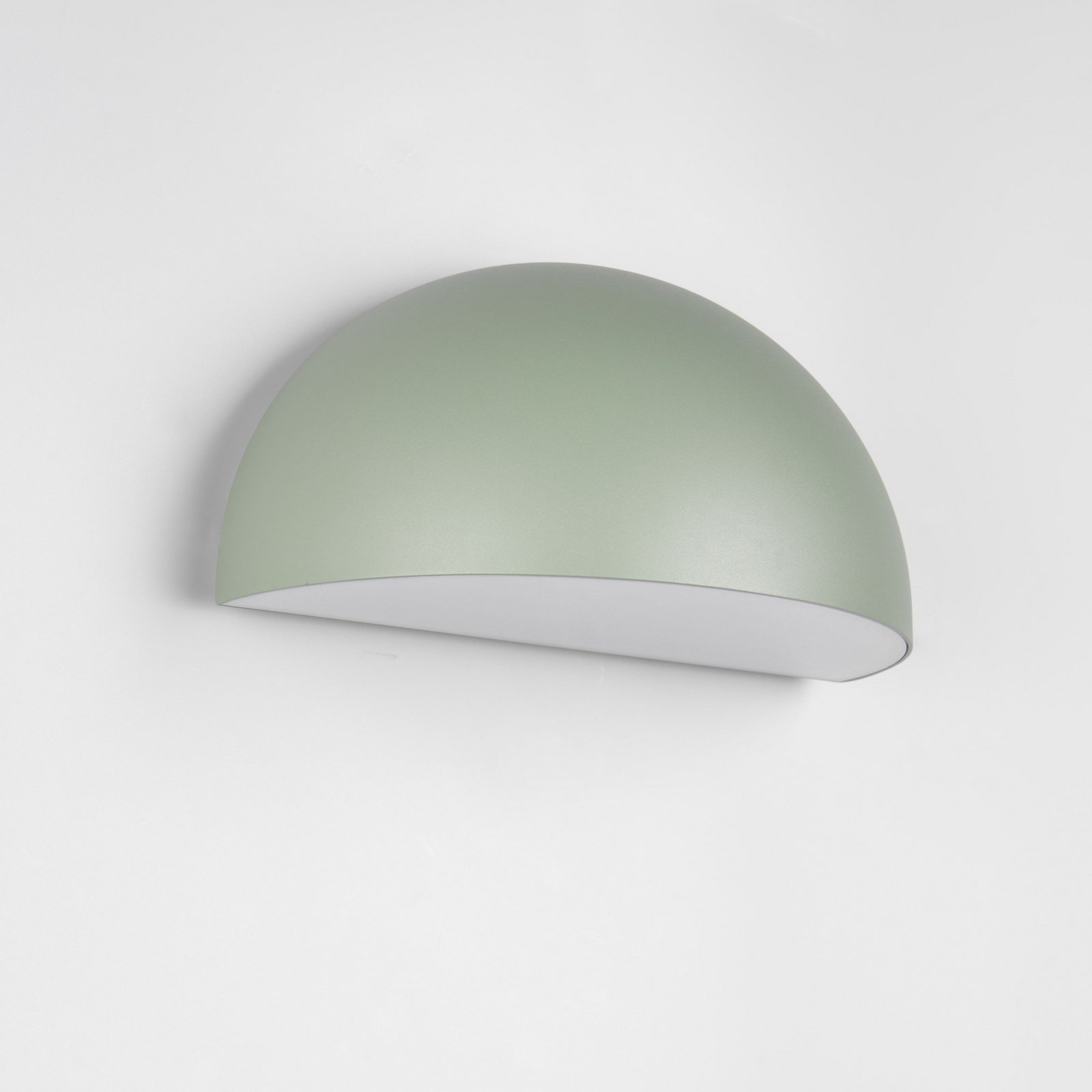 Āra sienas lampa MAAS, zaļa, platums 27 cm, metāls, IP44 Āra sienas lampa MAAS, zaļa, platums 27 cm, metāls, IP44