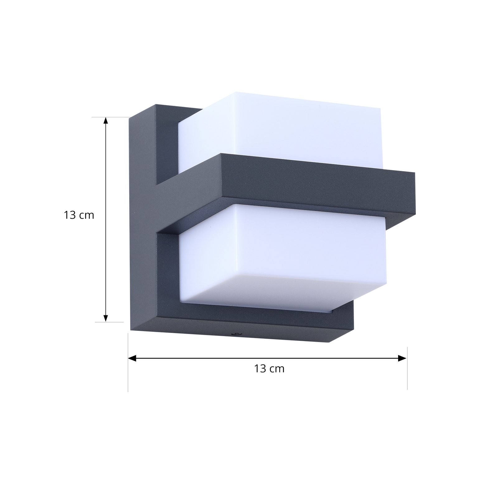 Fyra Square LED Smart Buiten Wandlamp Grijs - Lindby