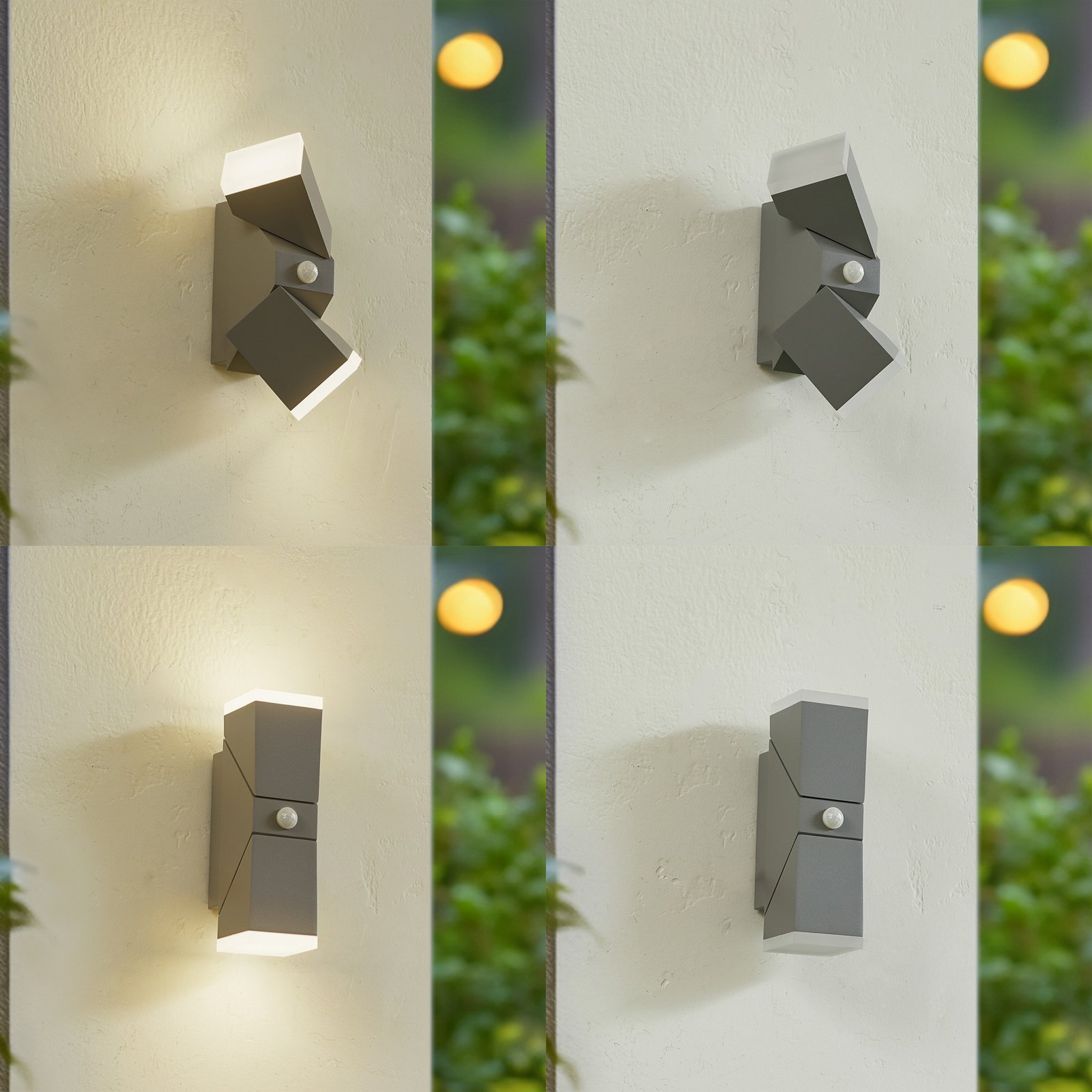 Sally LED Outdoor Wall Lamp w/Sensor Grey - Lindby