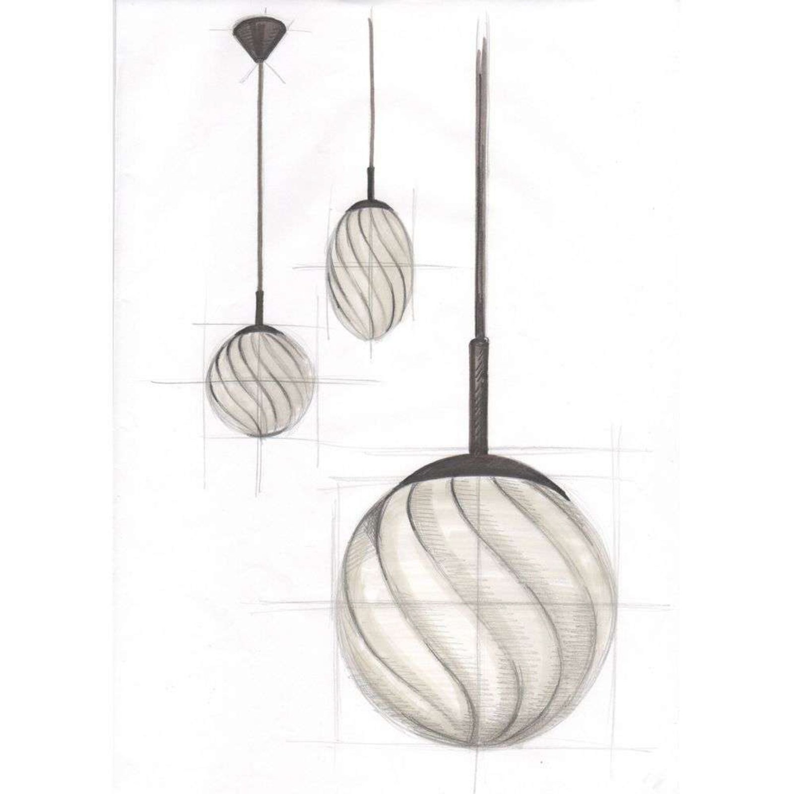 Twist Candeeiro Suspenso Ball Ø25 Antique Brass - Halo Design