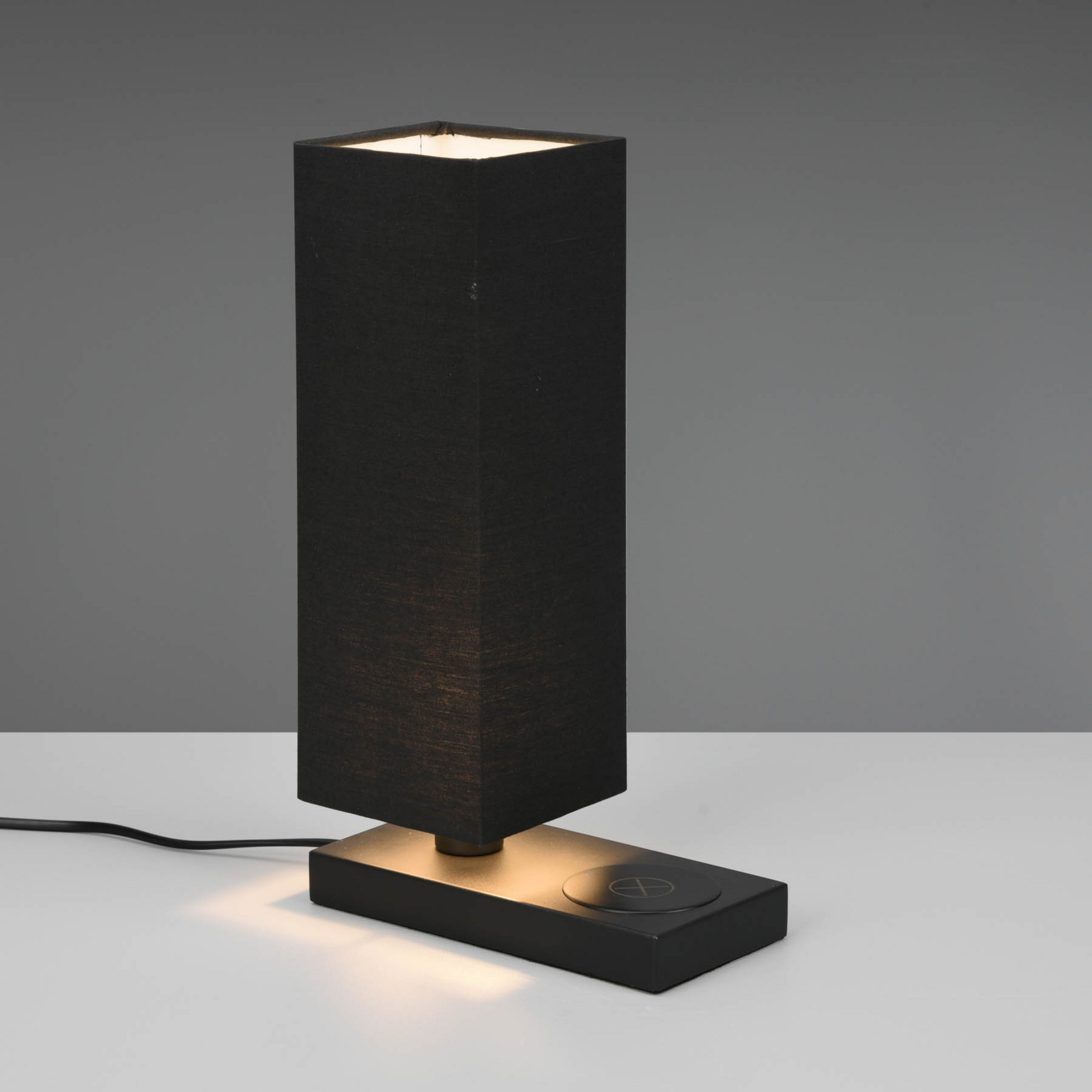 Lampe à poser Haley avec chargeur, noire