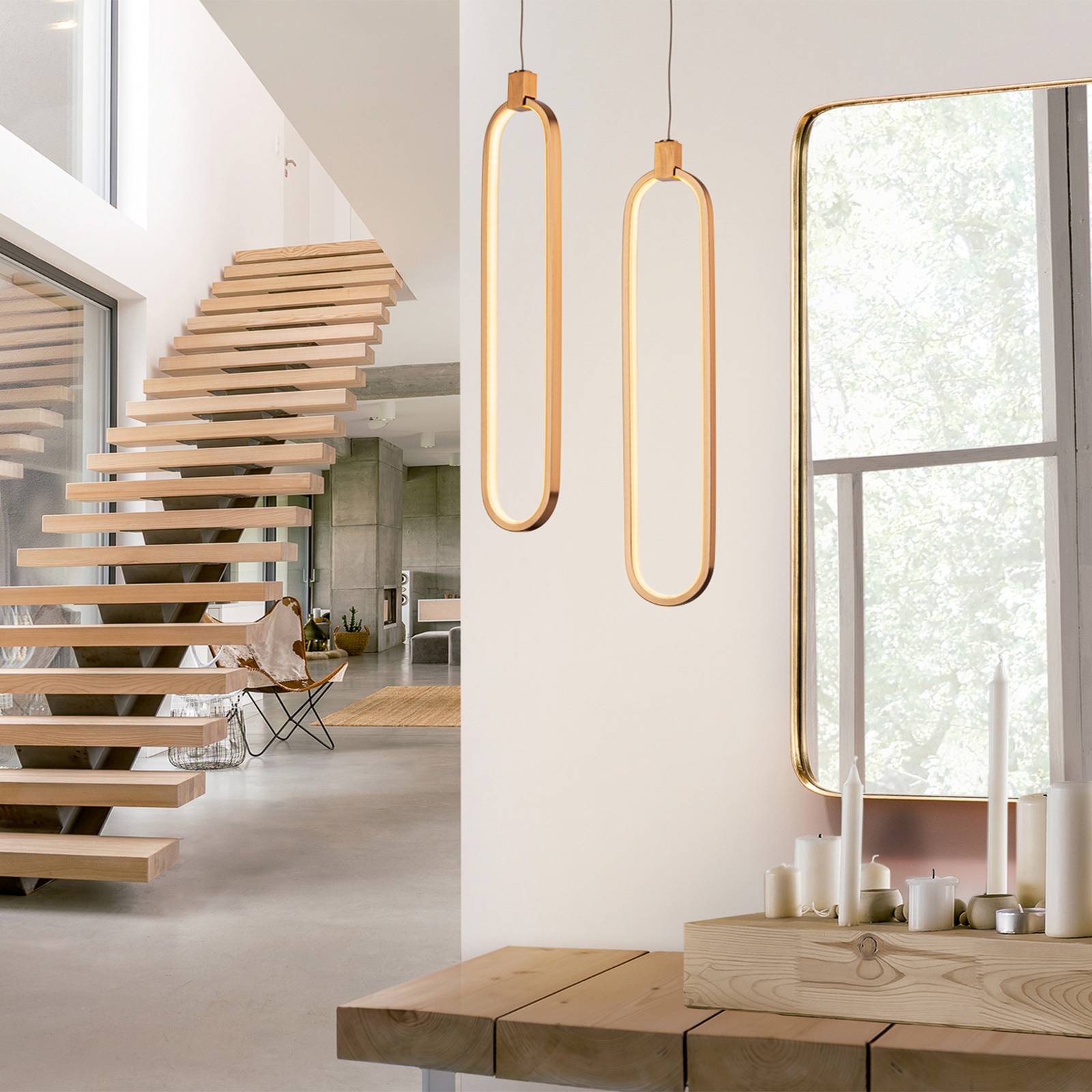 Lampa wisząca LED Colette, różowe złoto, 1-punktowa