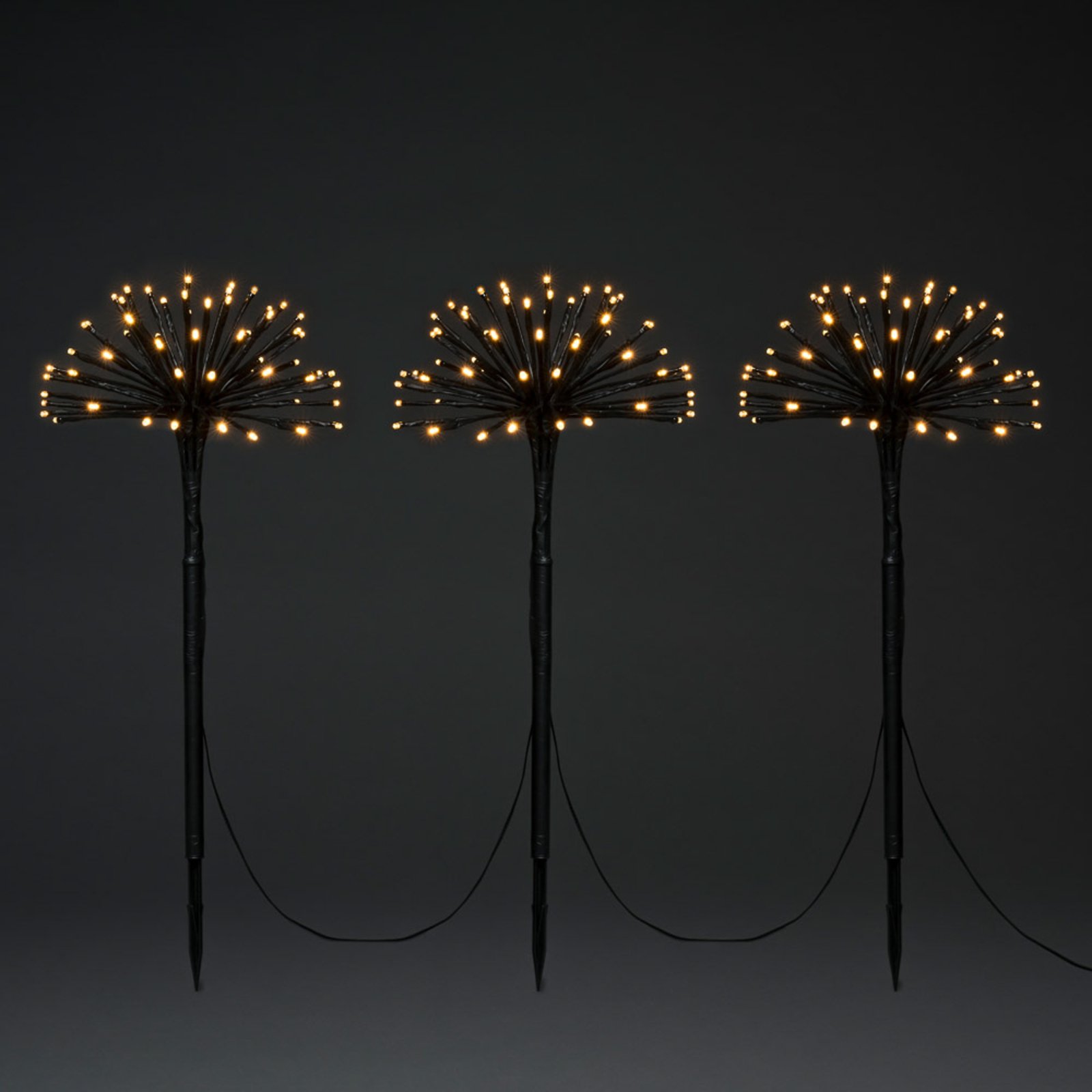 Lampe décorative LED trois pissenlits piquet IP44