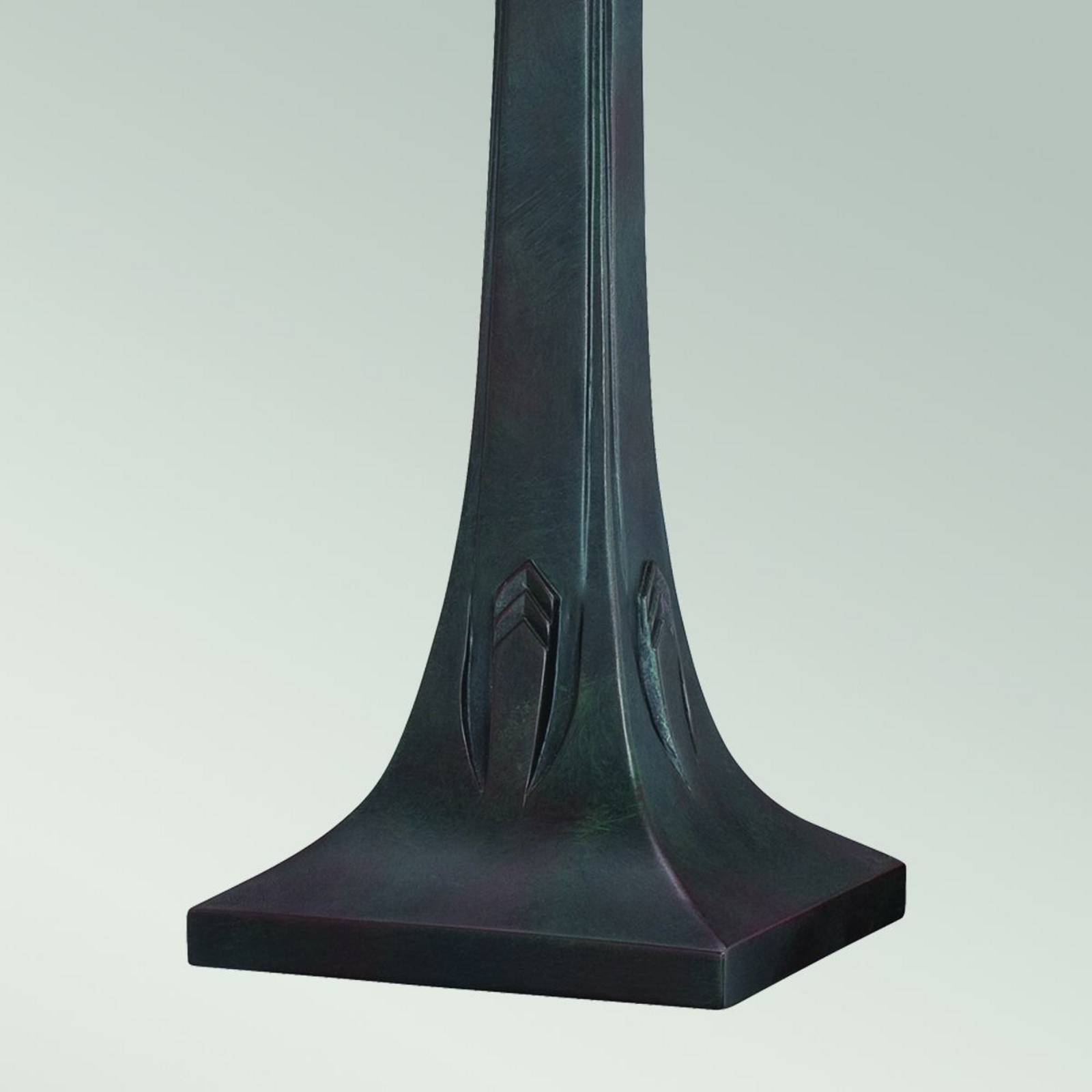 Lampa stołowa Navajo, styl Tiffany, stal, szkło, wielokolorowa