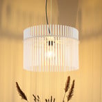 Gorley pendant light, white/sand, glass, Ø 40 cm, E27