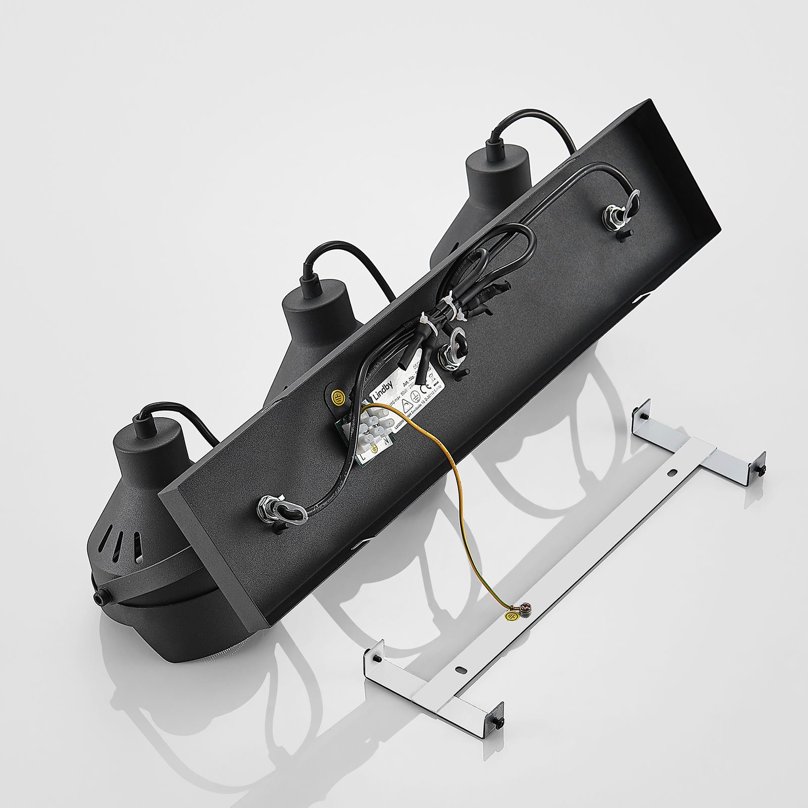 Henega 3 Stropné Lampa Black - Lindby
