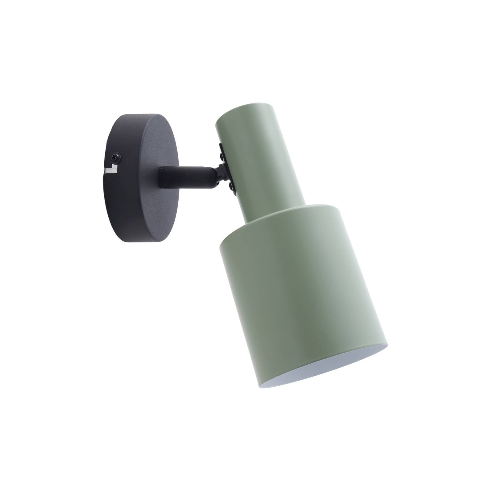 Lindby Wandstrahler Ovelia, grün/schwarz, Metall, E27