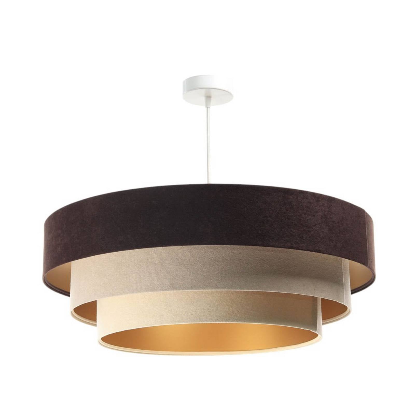Bps Koncept - 050-080-60 Hängeleuchte Triniti braun beige 1xE27 H102cm ø 60cm dimmbar
