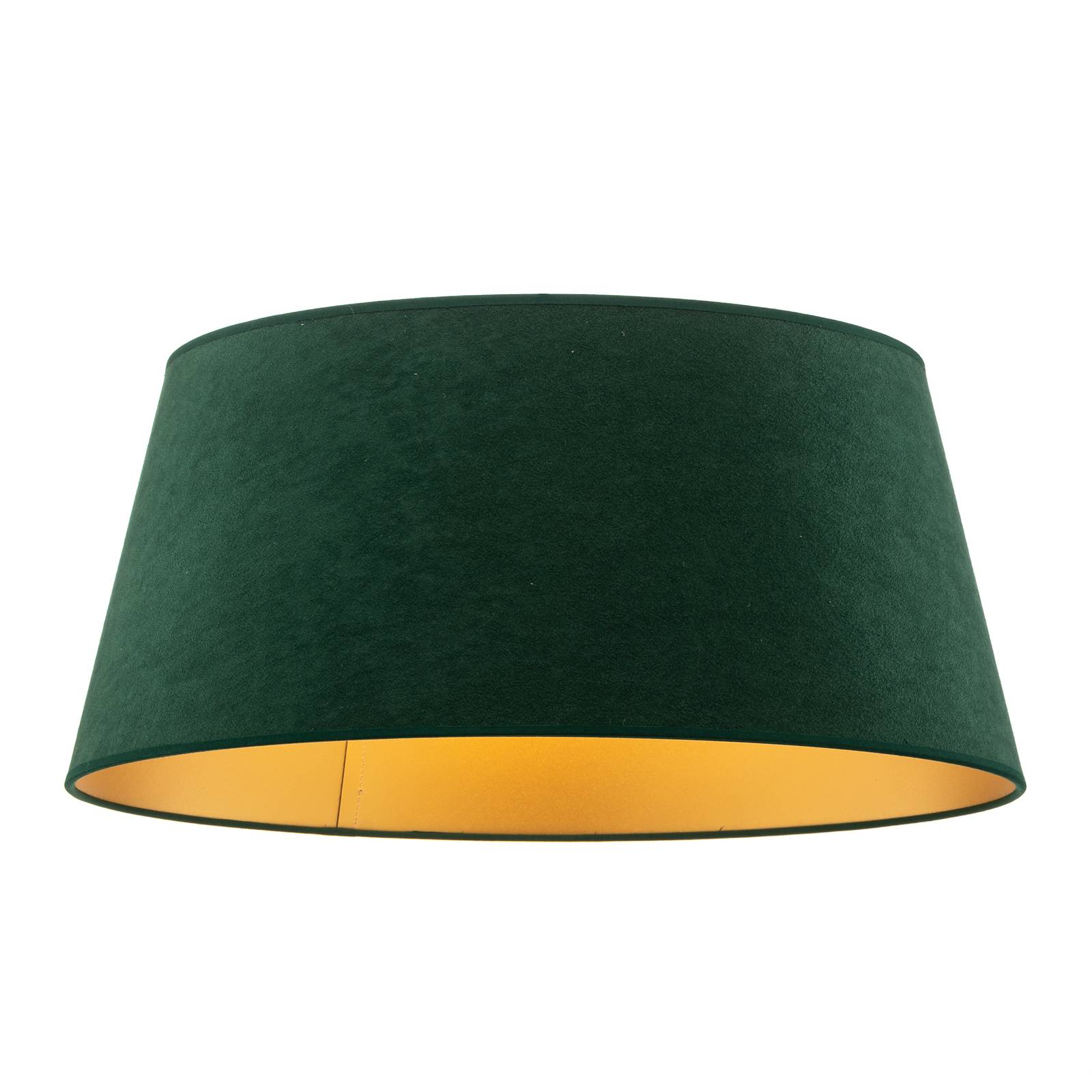 Cone lampeskærm højde 22,5 cm mørkegrøn/guld