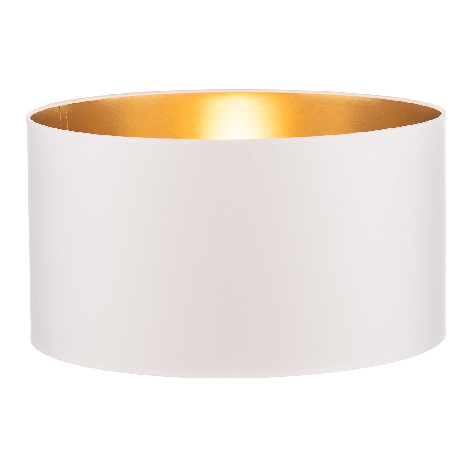 Lampeskjerm Alba, Ø 45 cm, E27, hvit/gull