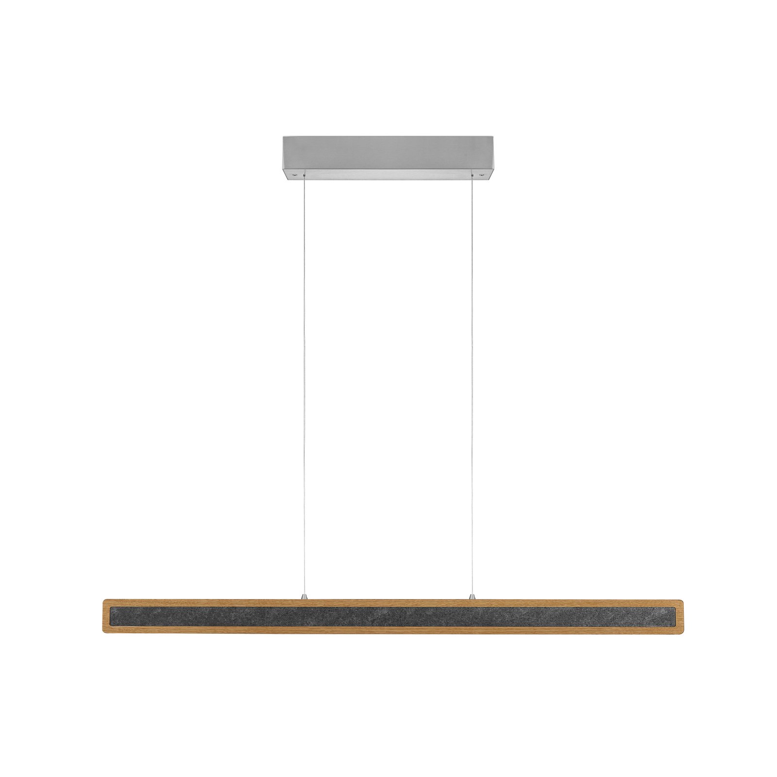 HerzBlut LED hanging light Karl G, wood/stone, up/down, dimmable