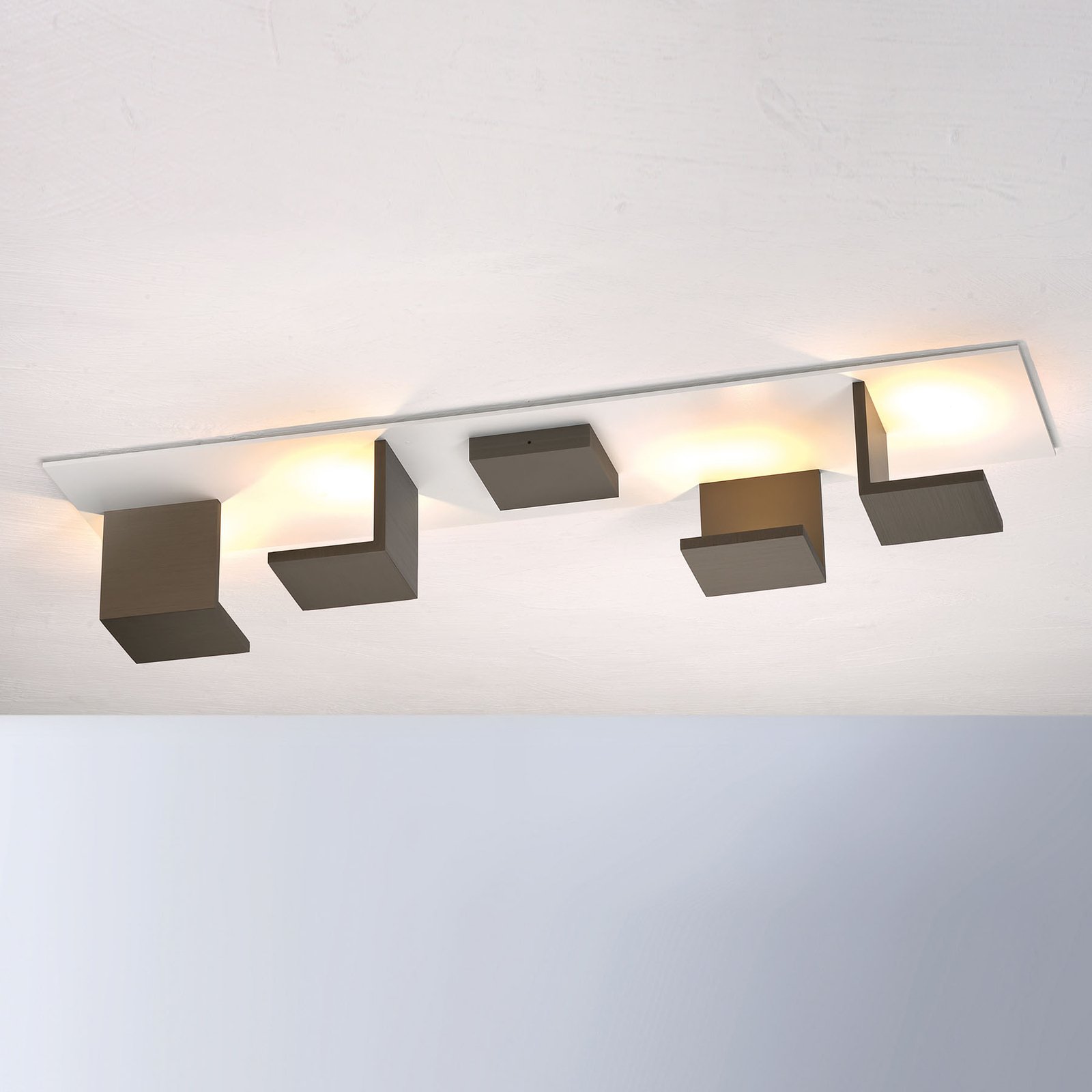 Bopp Reflections stropné LED dlhé biele/bronz