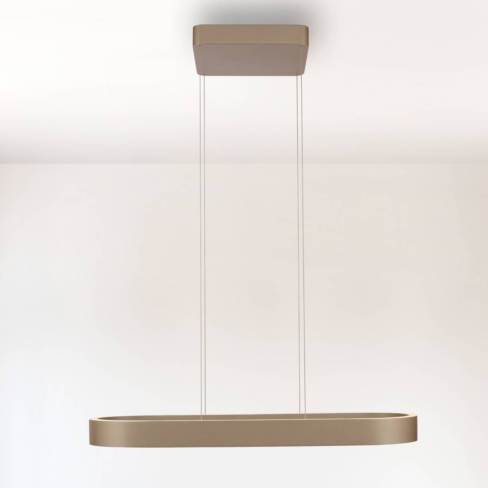 Paul Neuhaus żyrandol LED Q-Stretto, brązowa, 86,8 cm