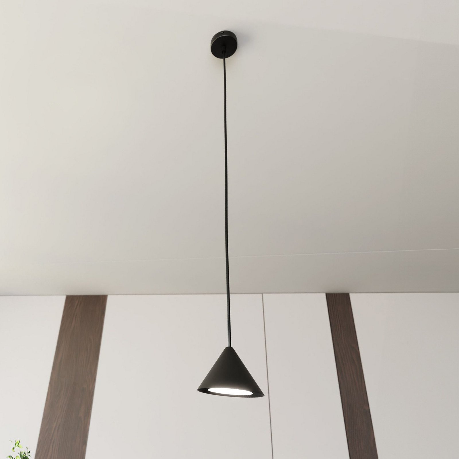 EMIBIG LIGHTING Lampă suspendată Elit 1 bec negru metal Suspensie 1 m - Camera de zi / sufragerie