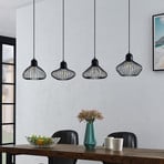 Lindby Raelyn pendant light, 4-bulb, black