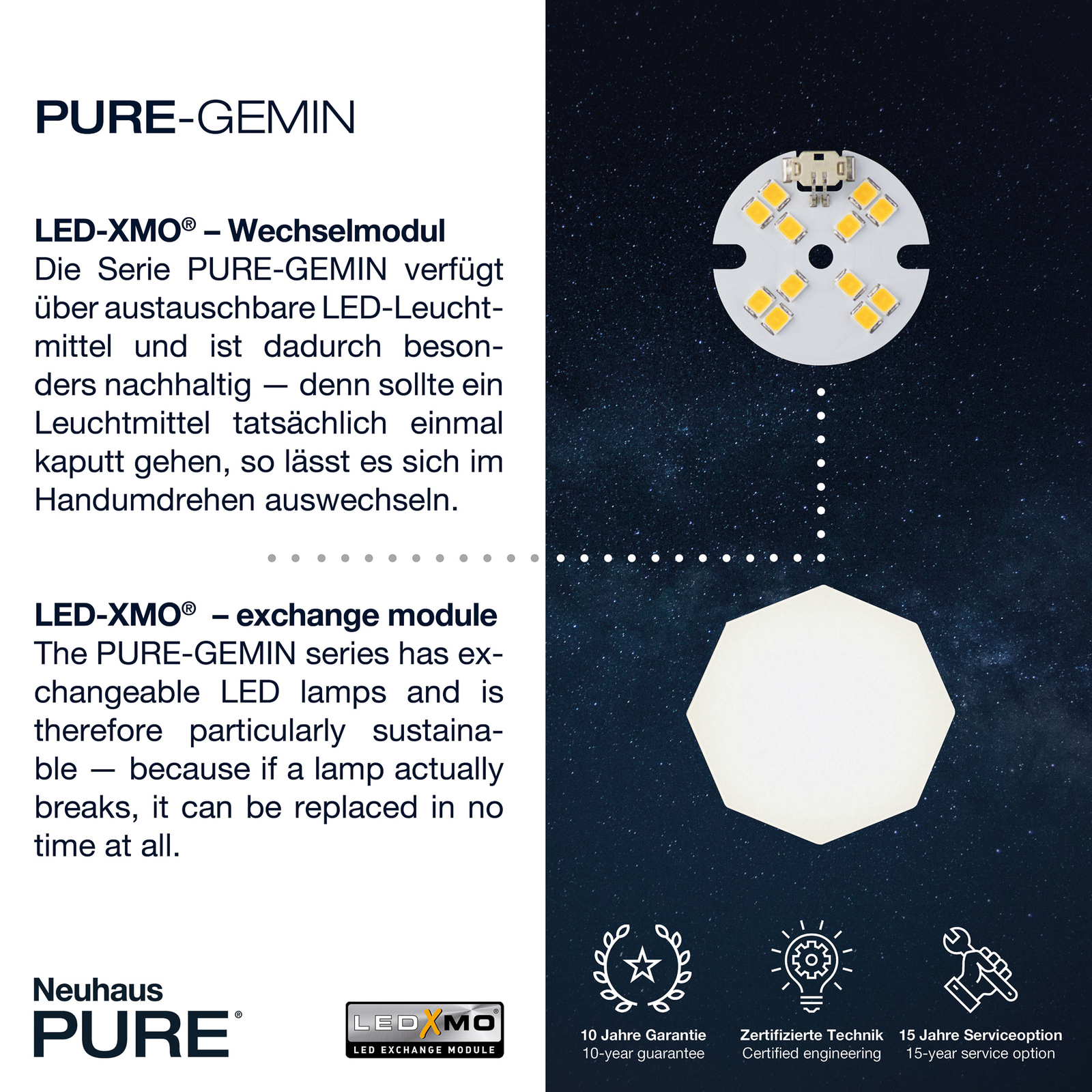 Paul Neuhaus Pure-Gemin LED závěsné světlo černá