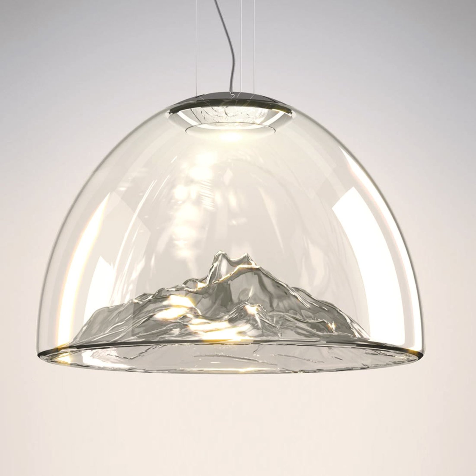 Axolight Mountain View - hanging lamp grey-chrome