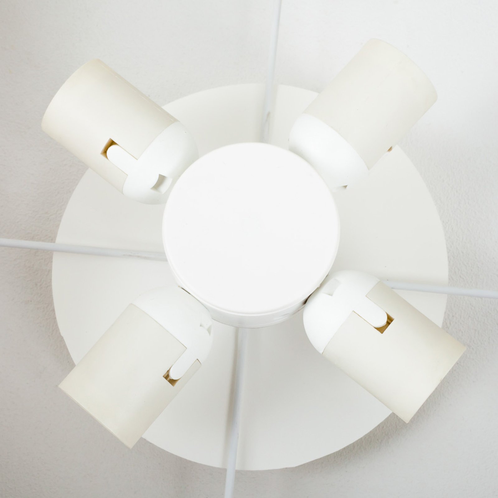 Quitani Gala ceiling light, Ø 50 cm, chintz, white, Ø 50 cm