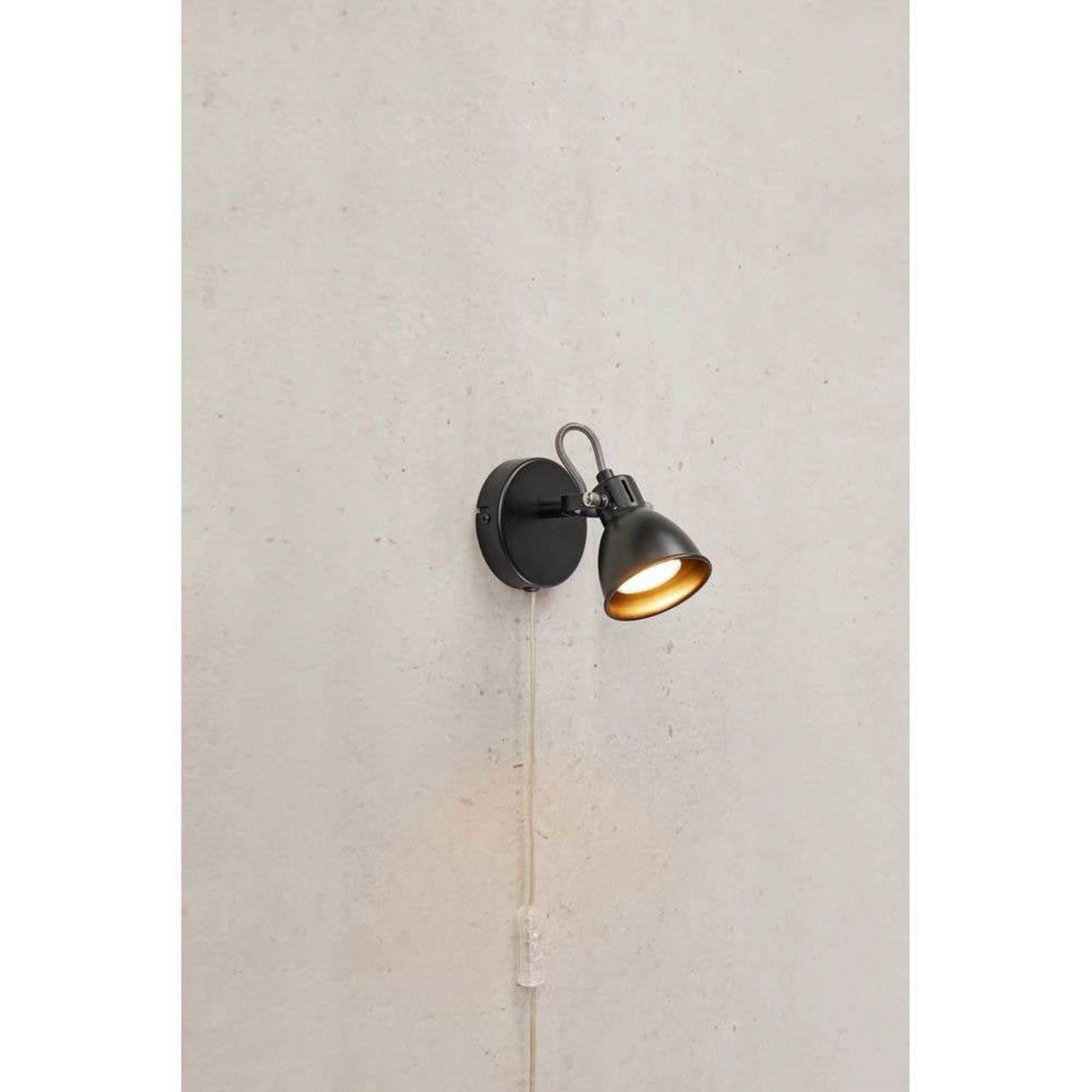 Mion Wandleuchte Matt Black Markslöjd - Wohnzimmer - Metall