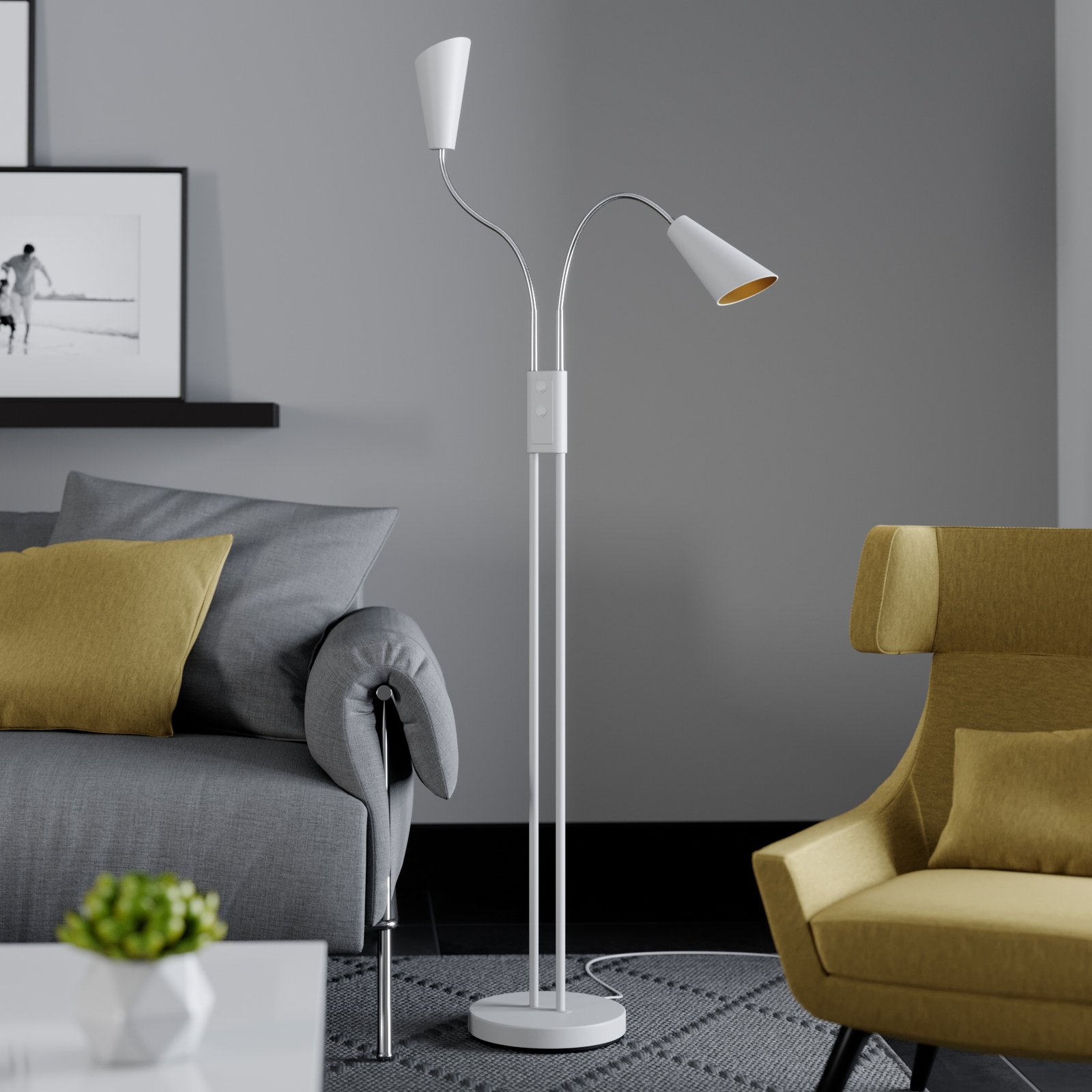 Medira 2 Lampadaire White - Lucande