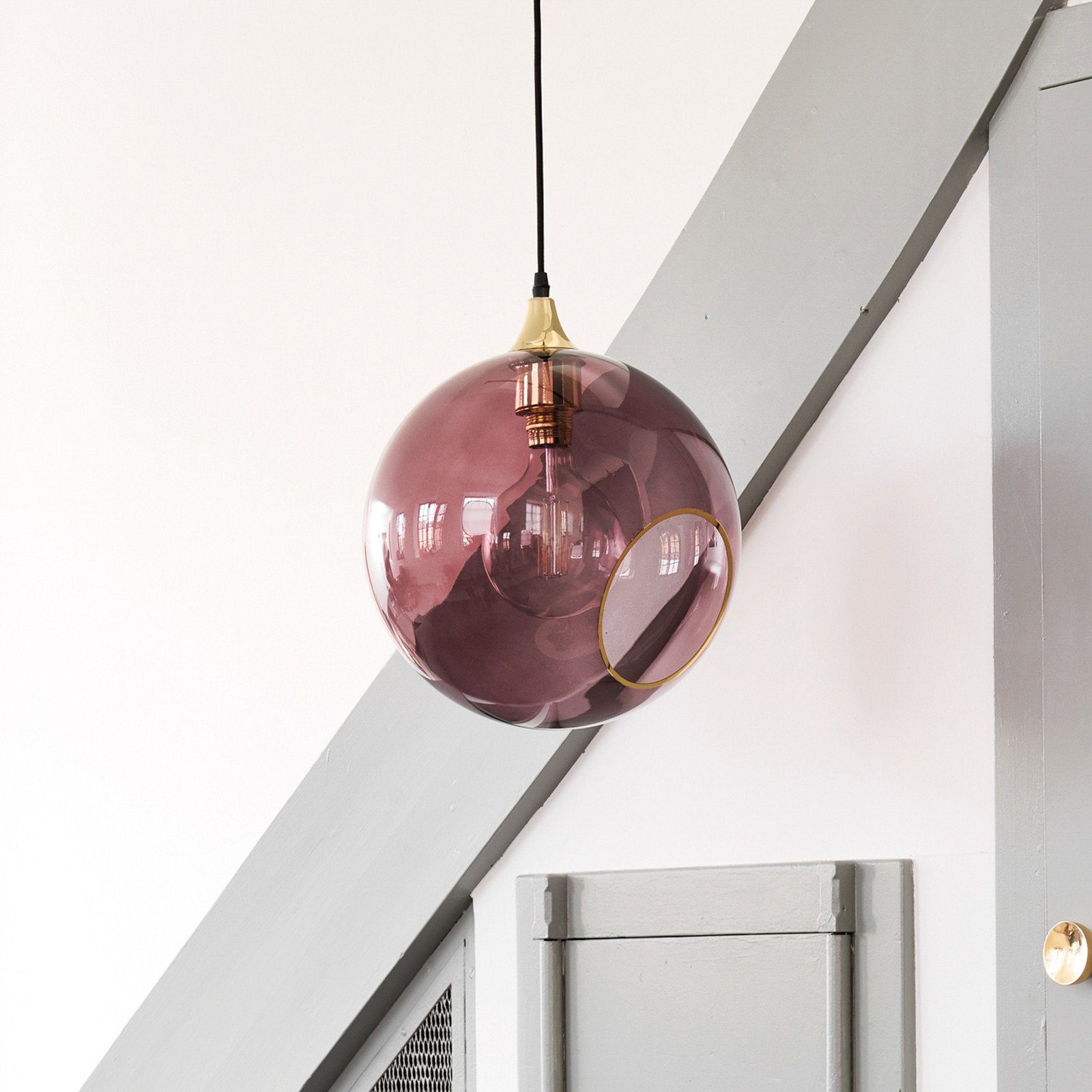 DESIGN BY US Suspensie Ballroom XL violet - Camera de zi / sufragerie - violet auriu negru - Sticlă