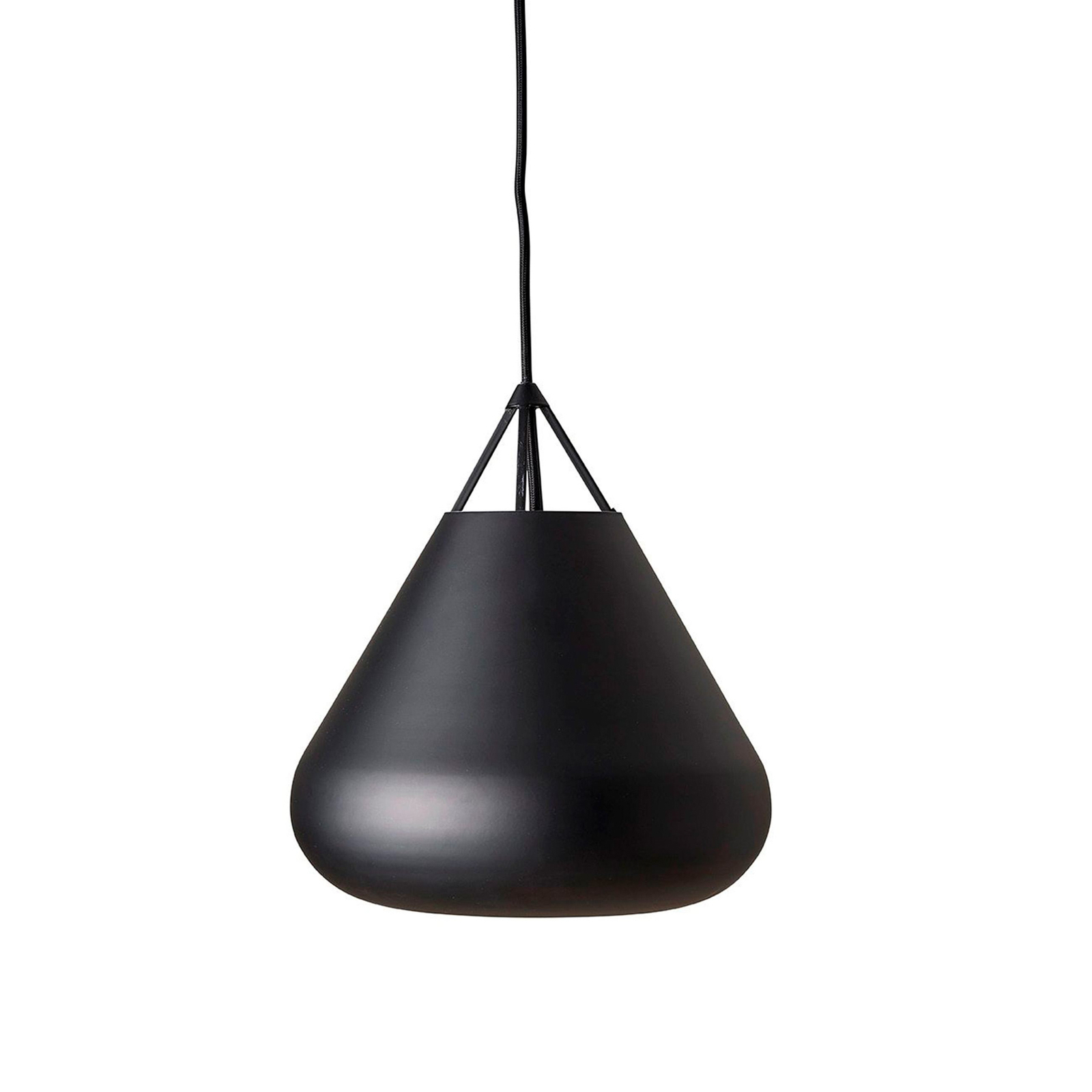 Dyberg Larsen Volta piekaramā lampa, melna, Ø 26 cm, metāls