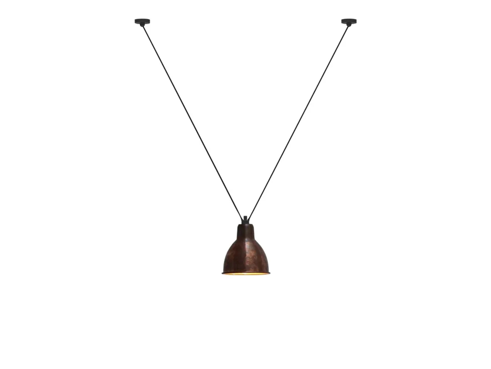 323 XL Závěsná Lampa Round Raw Copper - Lampe Gras