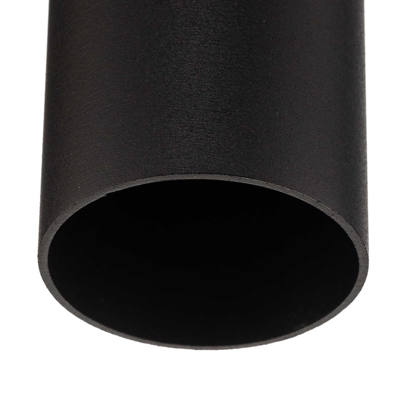 Plafonnier Tube forme cylindrique, noir