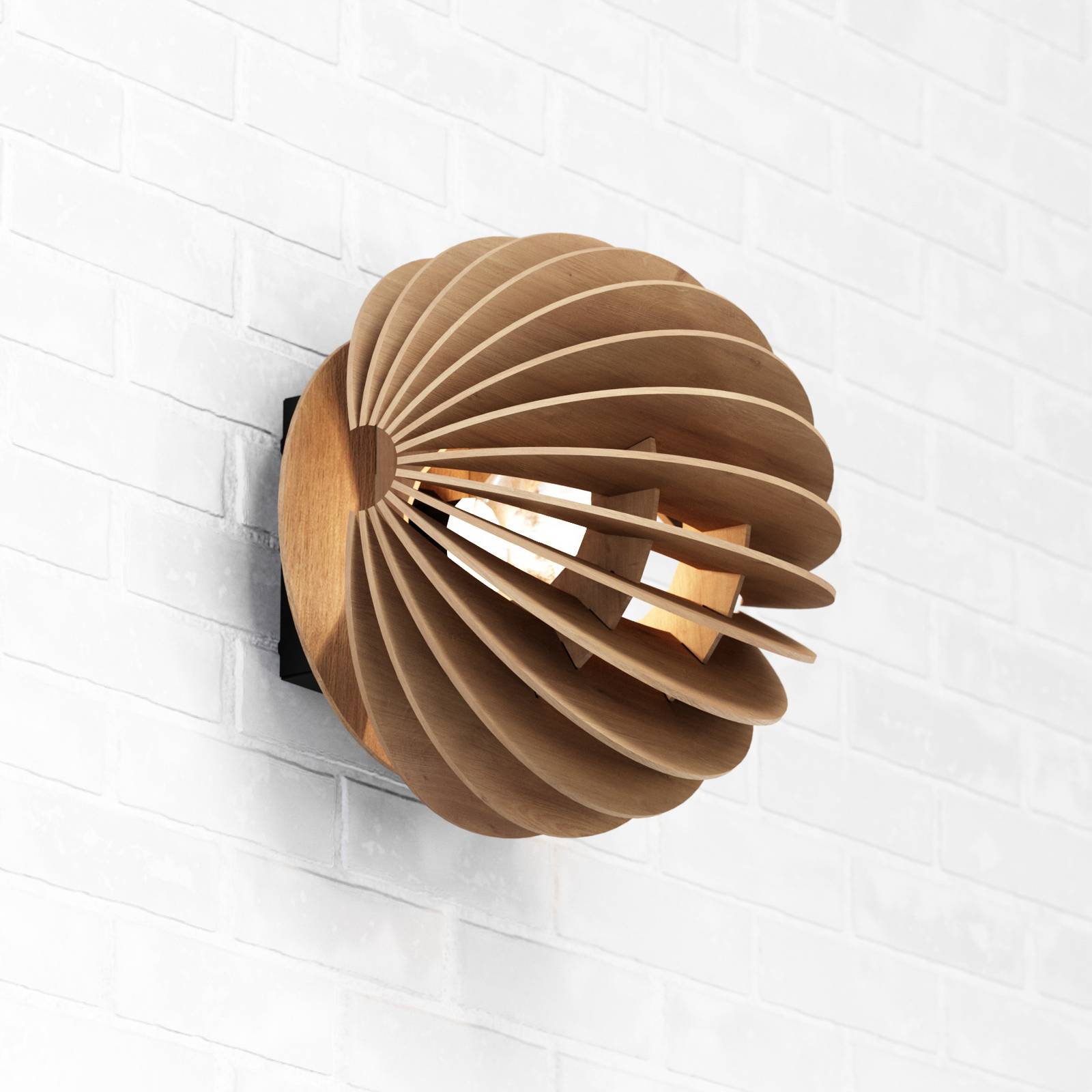 Wandleuchte Clay, Ø 23 cm, Birkensperrholz, bündig, E27 günstig online kaufen