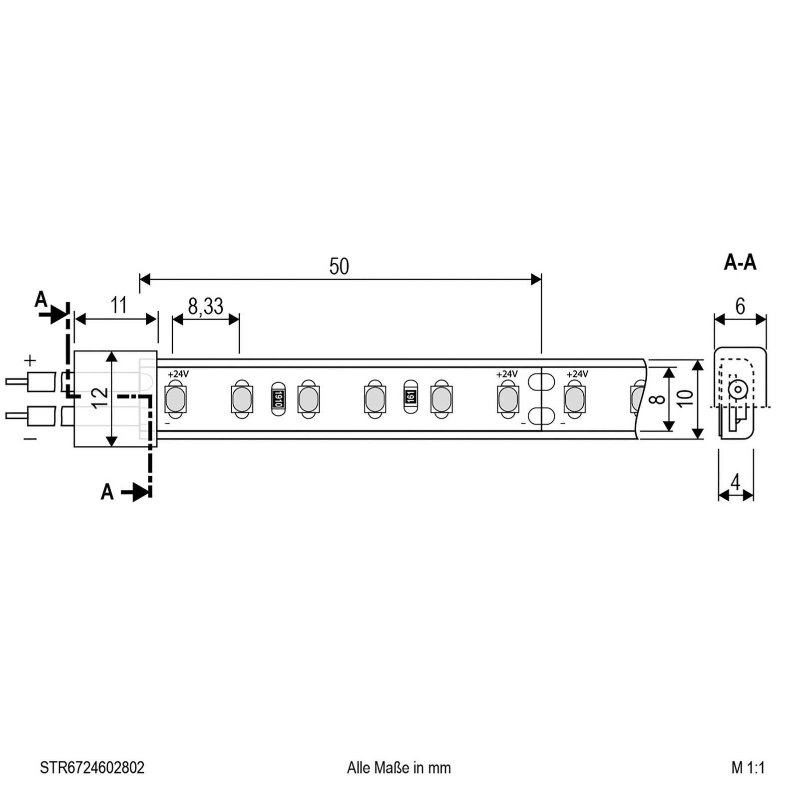 EVN STR6724 LED-Strip IP67 5m 48W 3.000K günstig online kaufen