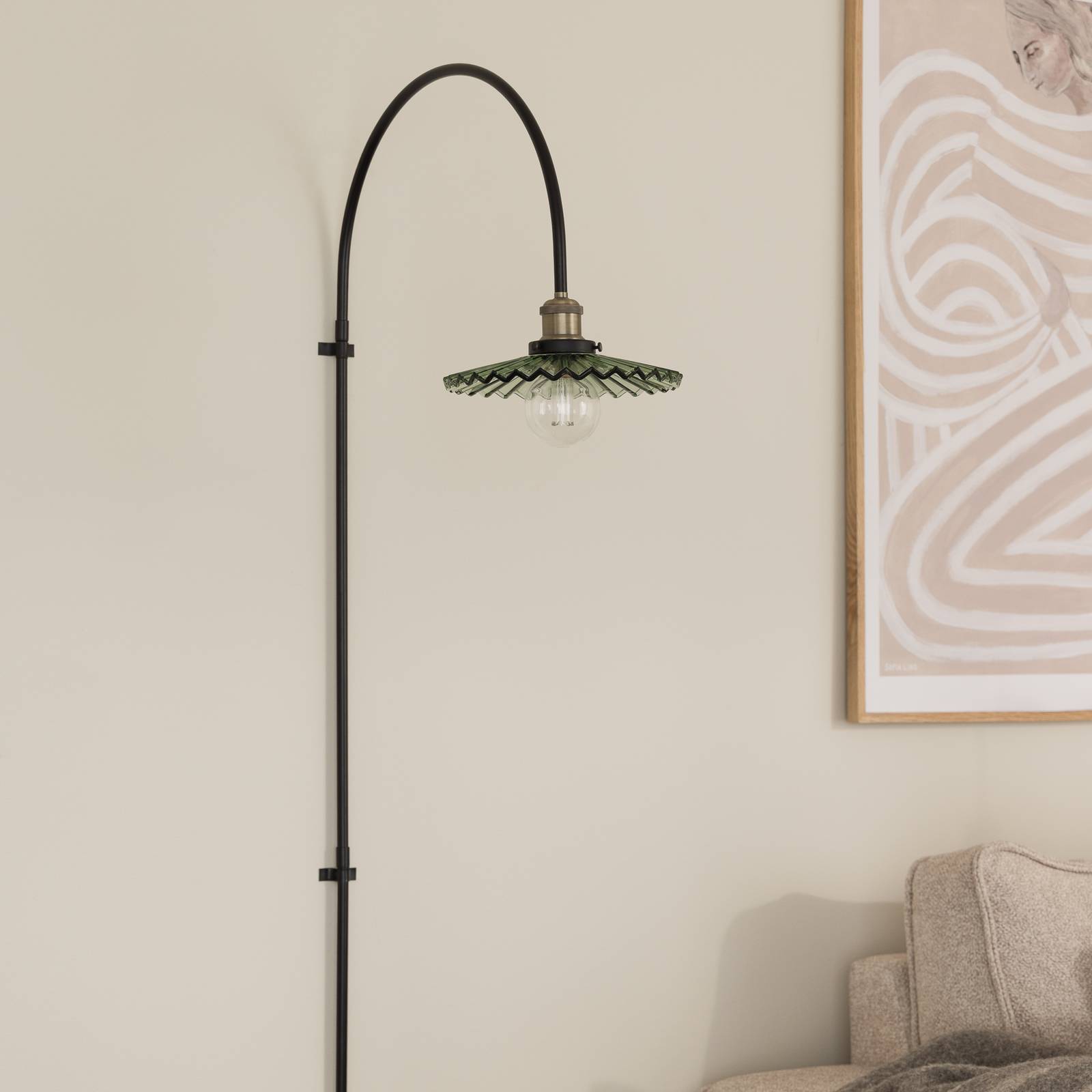 Globen Lighting Wandlampe COBBLER, grün, Höhe 150 cm, Glas günstig online kaufen