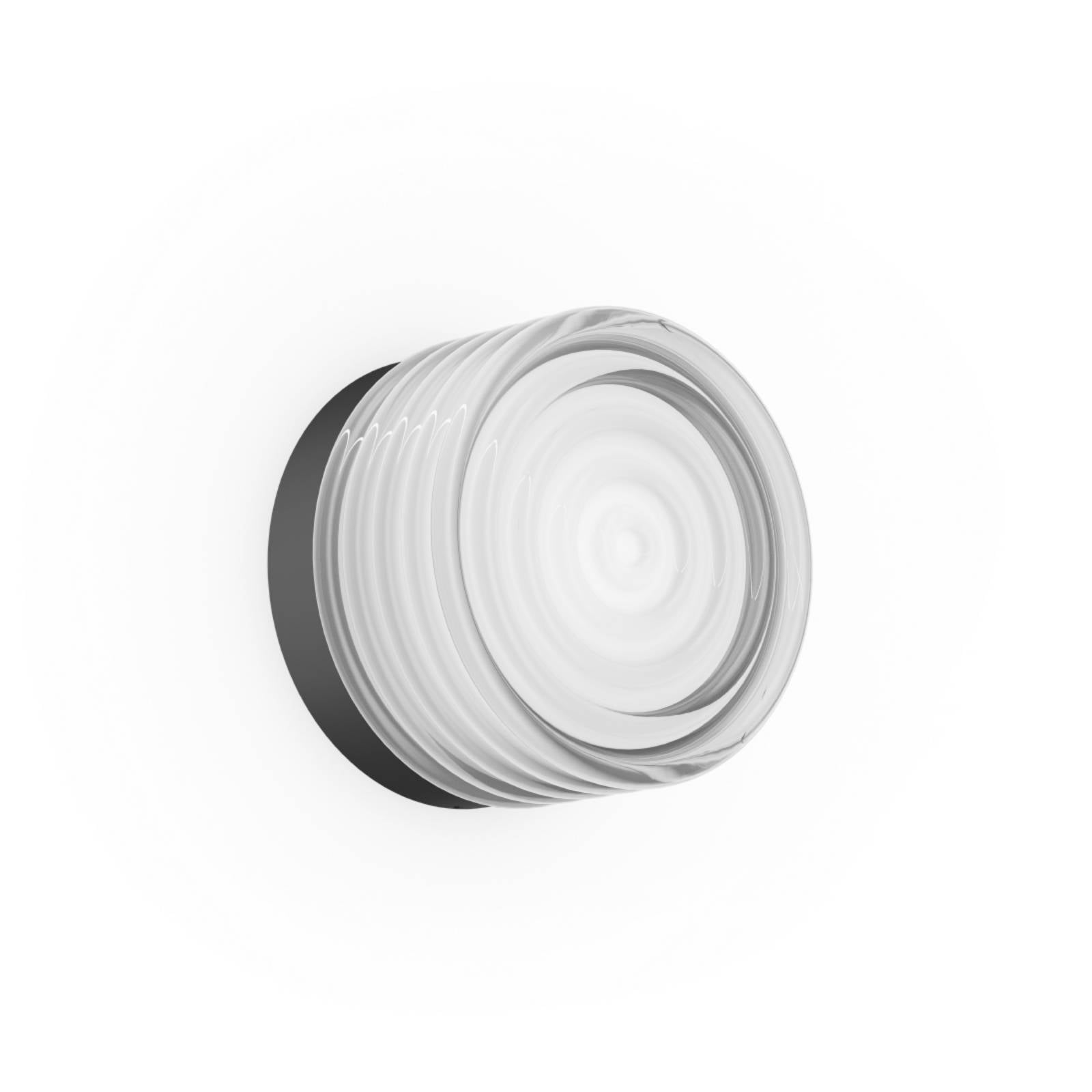 WEVER & DUCRÉ LED-Wandlampe Hajo schwarz/klar phasedim 2700K