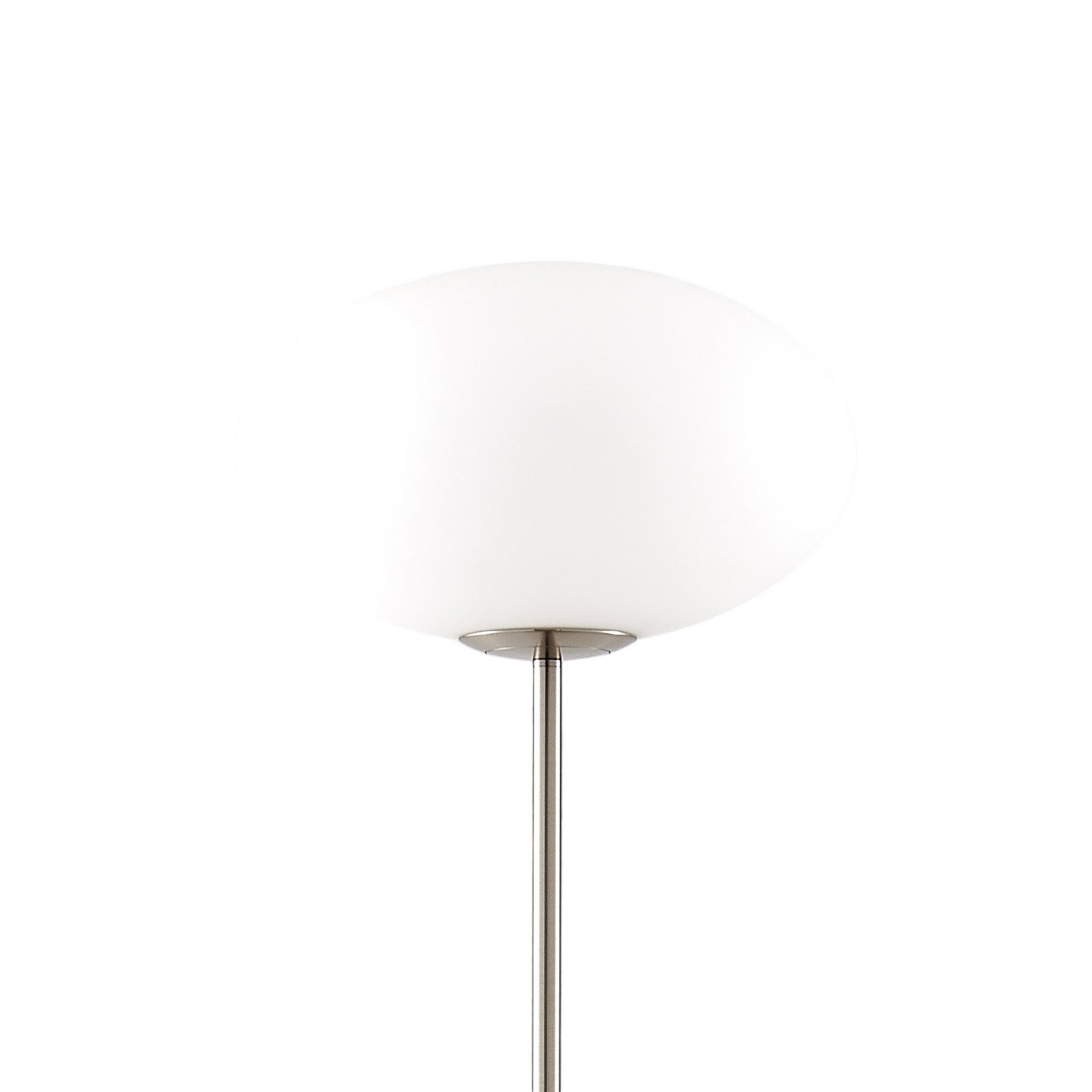 Lindby gulvlampe Sonika, 175 cm, nikkelfarget, glass, E27