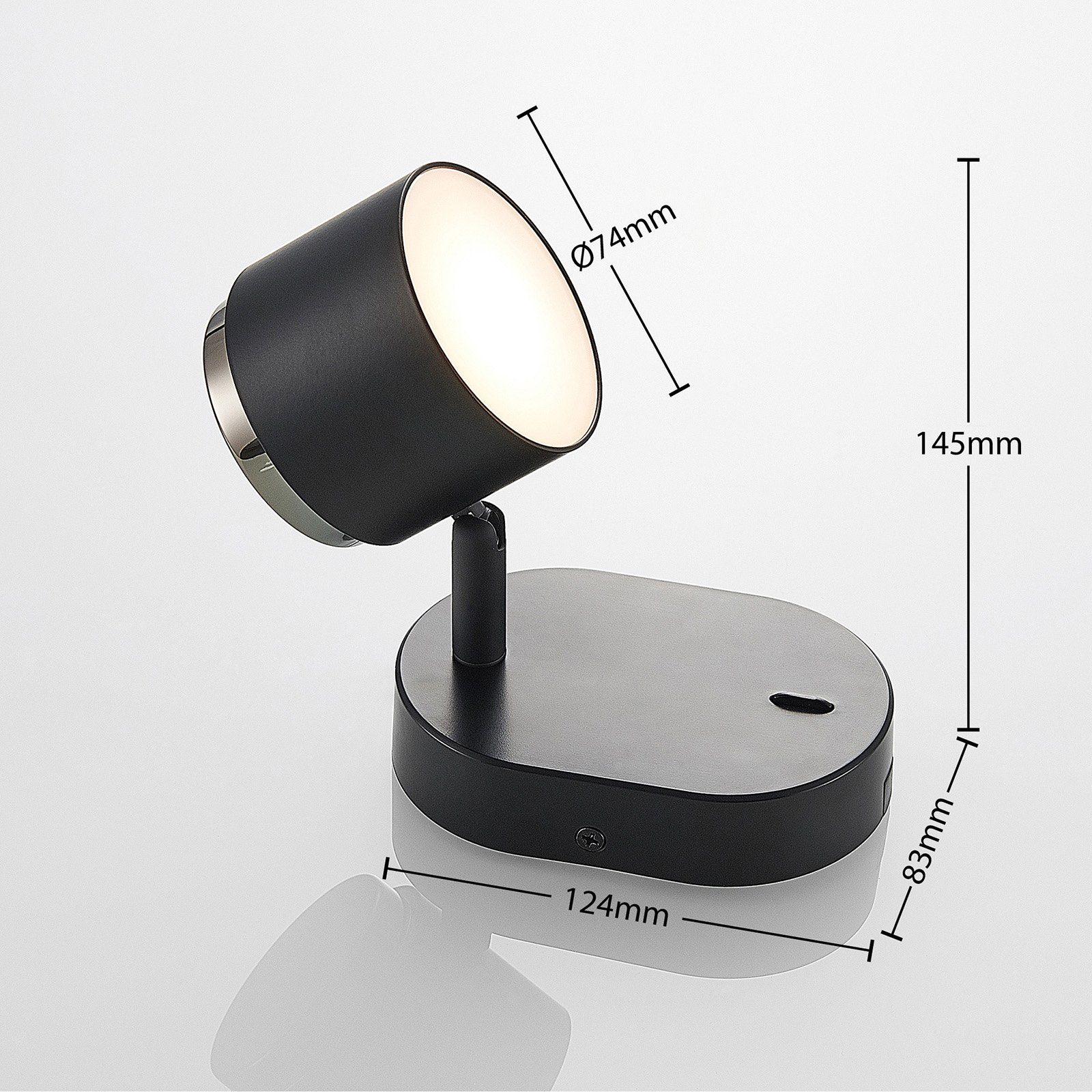 Marrie LED Aplique de Pared Black - Lindby