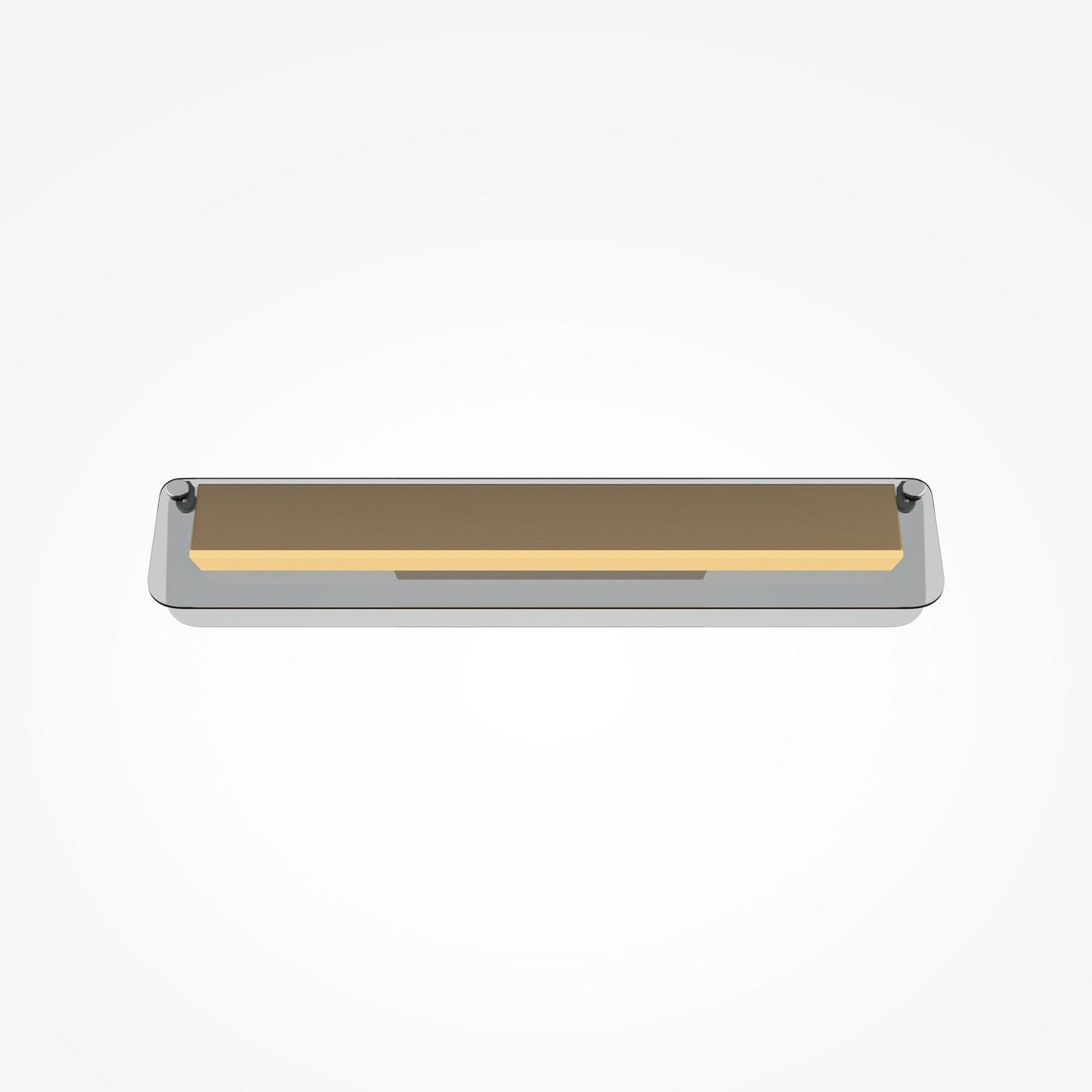 Maytoni Aplică LED FLAT gri/alamă lățime 43 cm sticlă/metal - Camera de zi / sufragerie - Modern - alamă nuanță gri