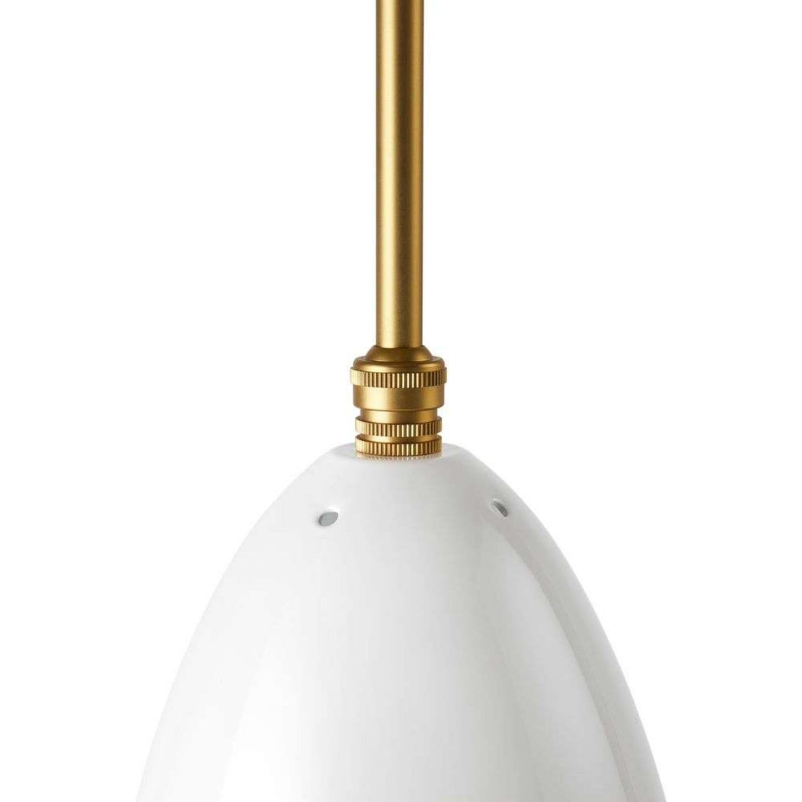 Gr&auml;shoppa Taklampa Glossy Alabaster White/Brass GUBI - Vardagsrum - Metall