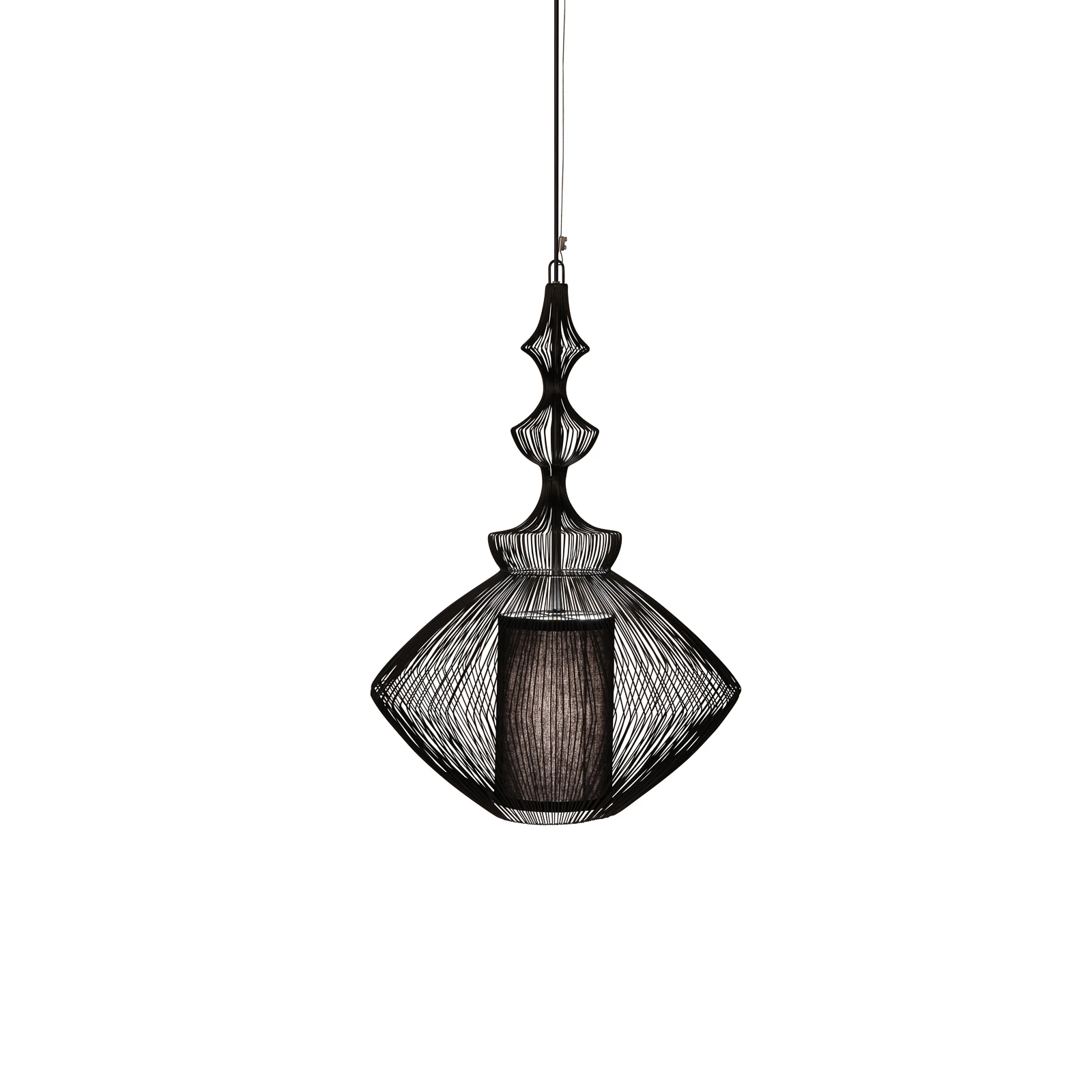 Forestier Opium pendant light, black