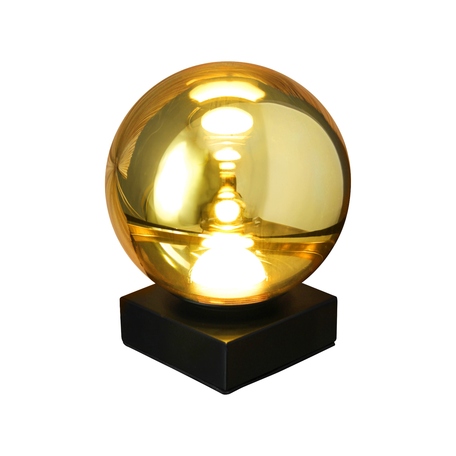 LED table lamp Altaïr, gold-coloured, height 18 cm glass 3,000 K