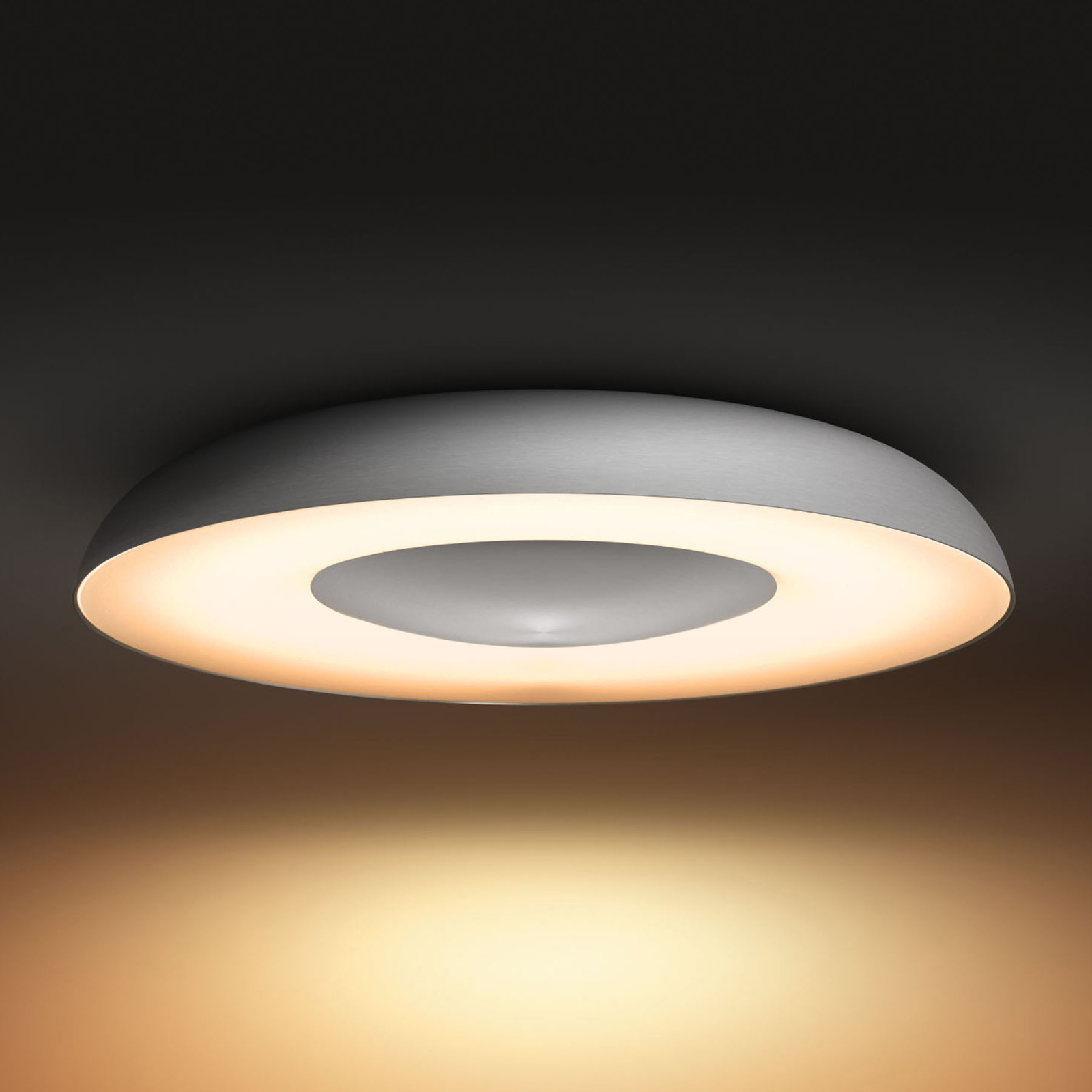 Uitmaken het laatste Gezamenlijk Philips Hue White Ambiance Still plafondlamp alu | Lampen24.be