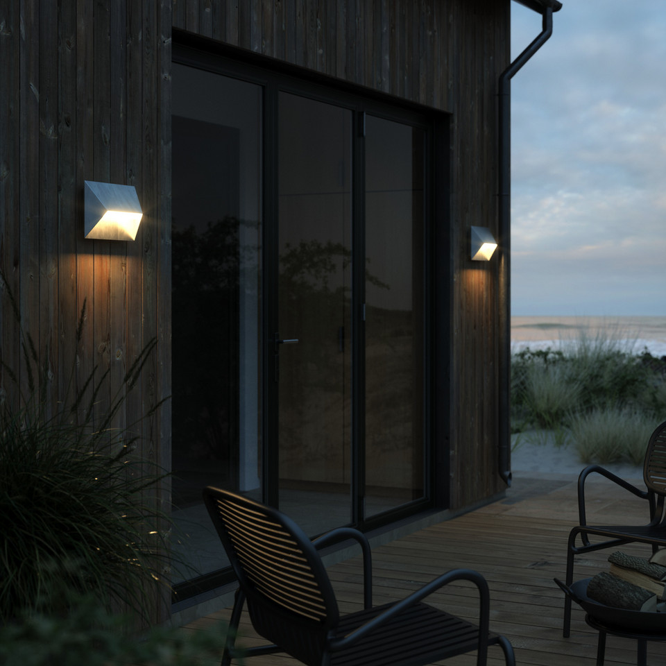 Nordlux Pontio 27 Utomhus Vägglampa Galvanized, metallisk från Nordlux