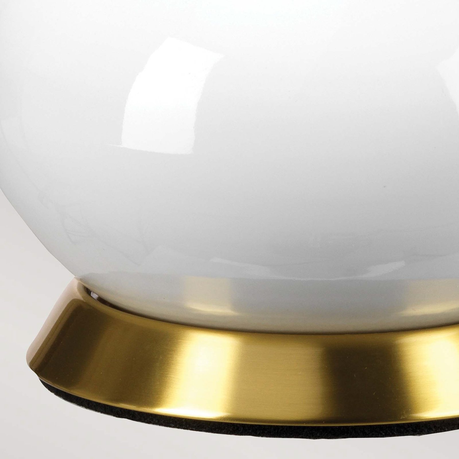 Milo table lamp, brass-white/green